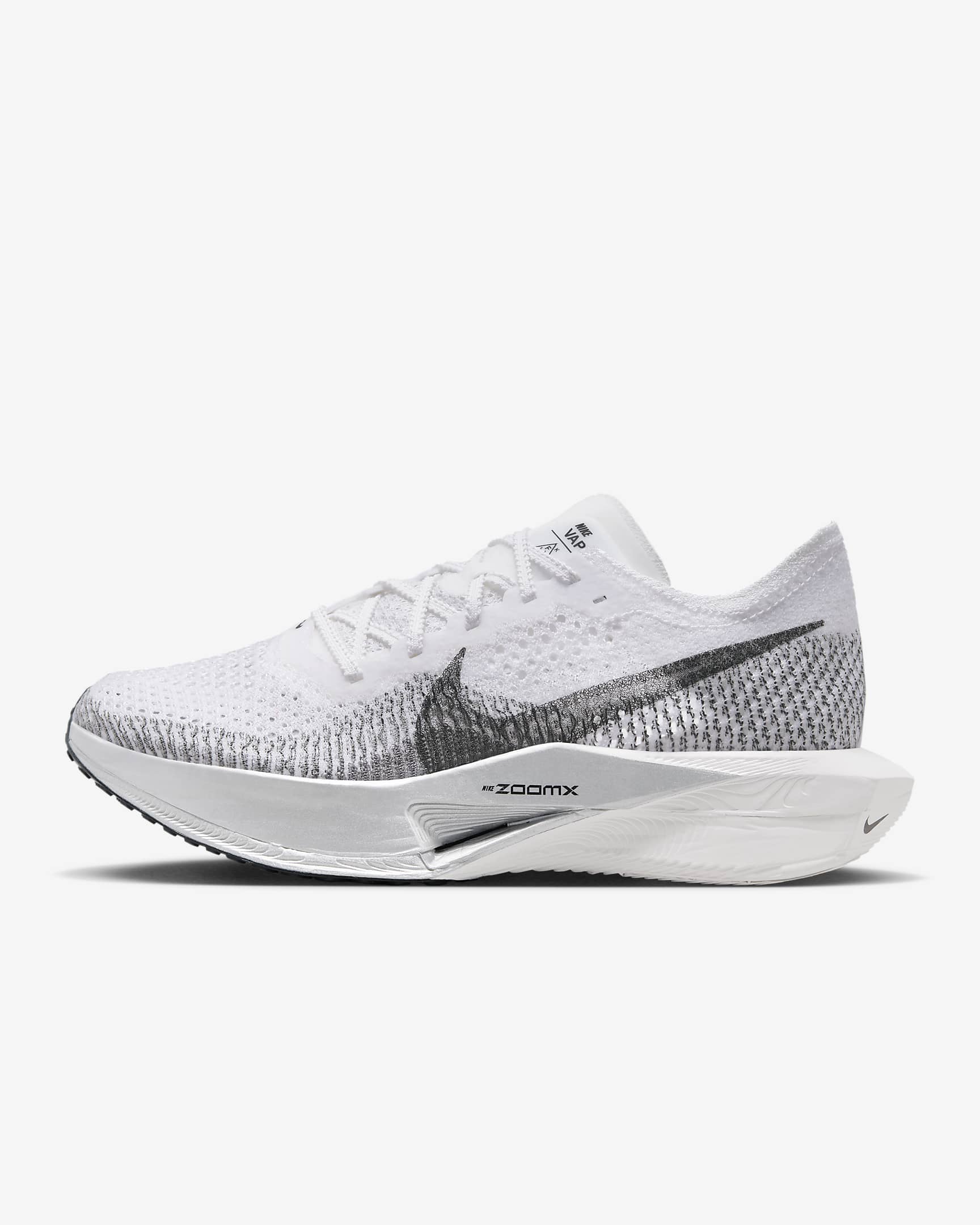 Nike Vaporfly 3 Women's Road Racing Shoes - White/Particle Grey/Metallic Silver/Dark Smoke Grey