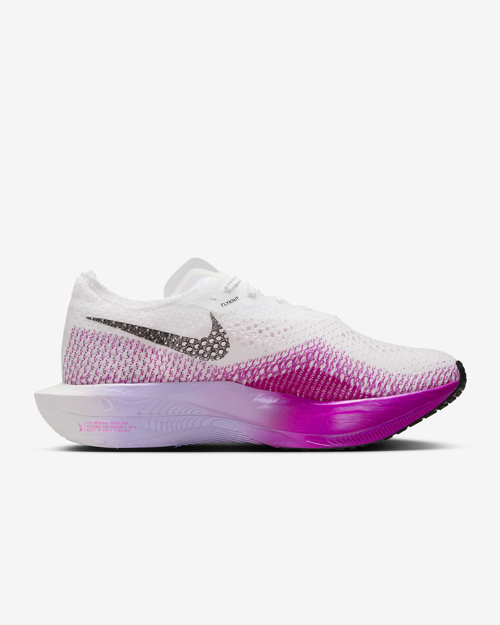 Nike Vaporfly 3 Women's Road Racing Shoes - White/Vivid Purple/Purple Agate/Black