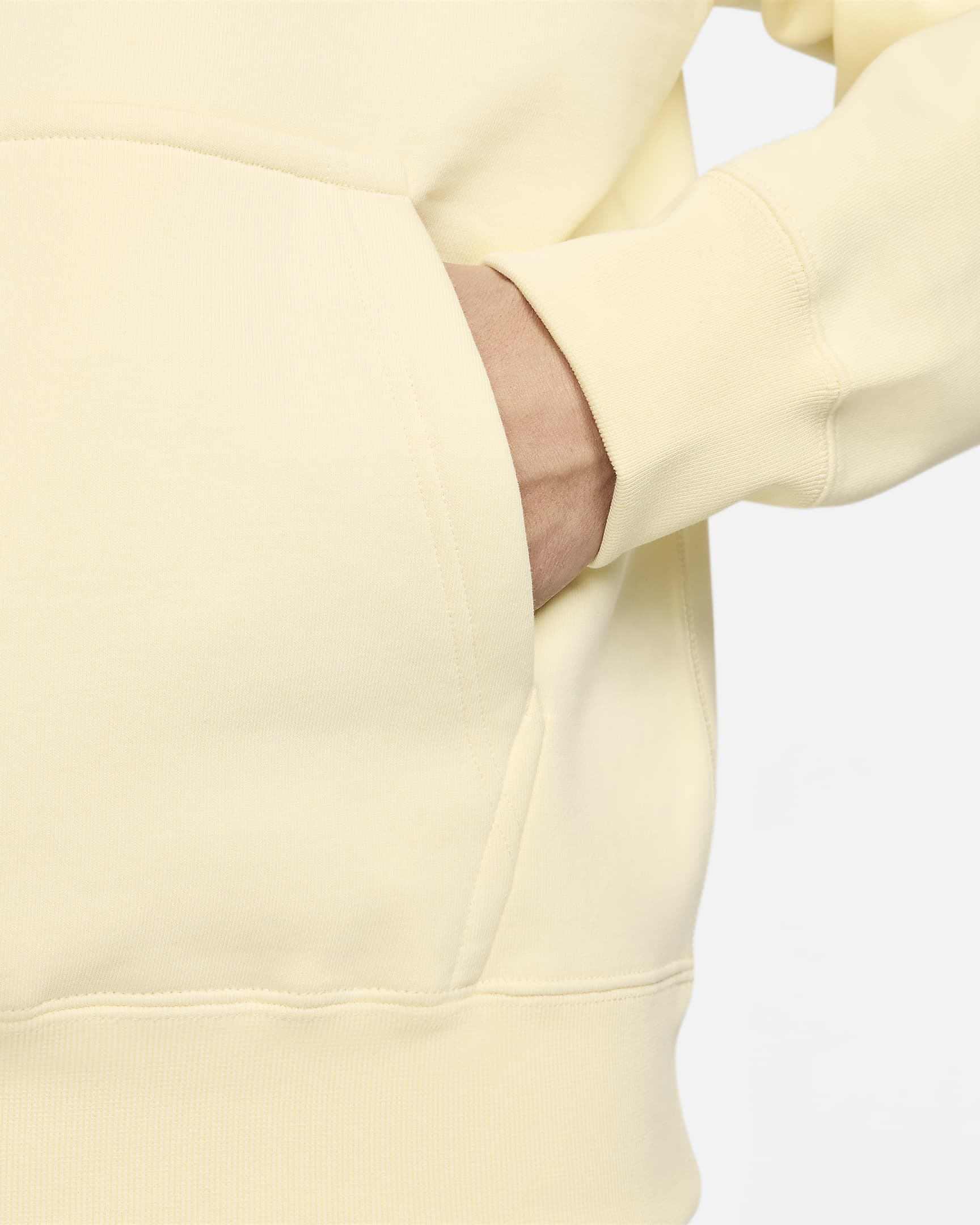 Nike Solo Swoosh Men's Fleece Pullover Hoodie - Alabaster/White