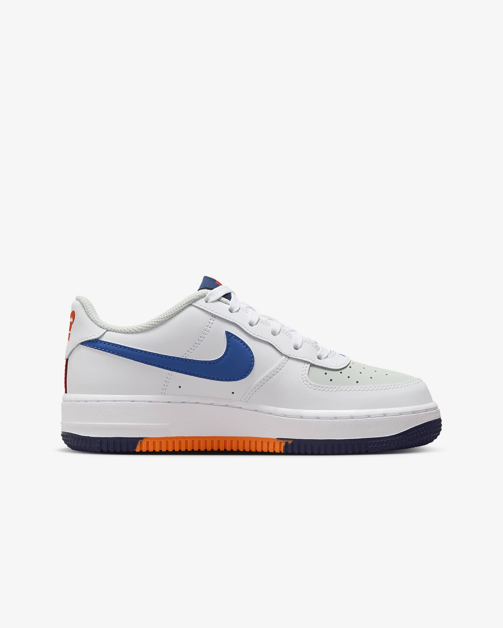 Nike Air Force 1 LV8 Older Kids' Shoes - Light Silver/White/Astronomy Blue/Midnight Navy