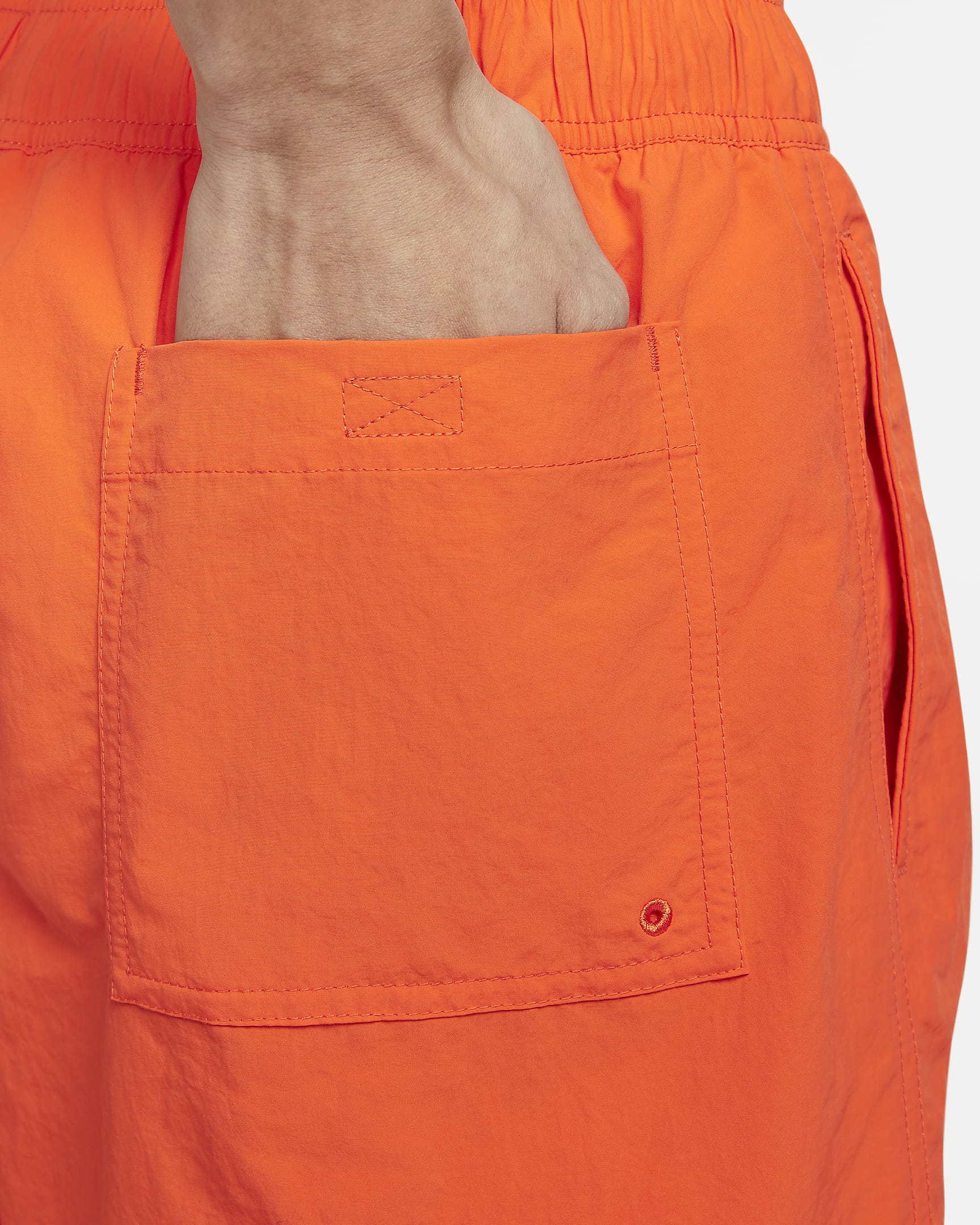 Nike Club Fleece Men's Flow Shorts - Safety Orange/White