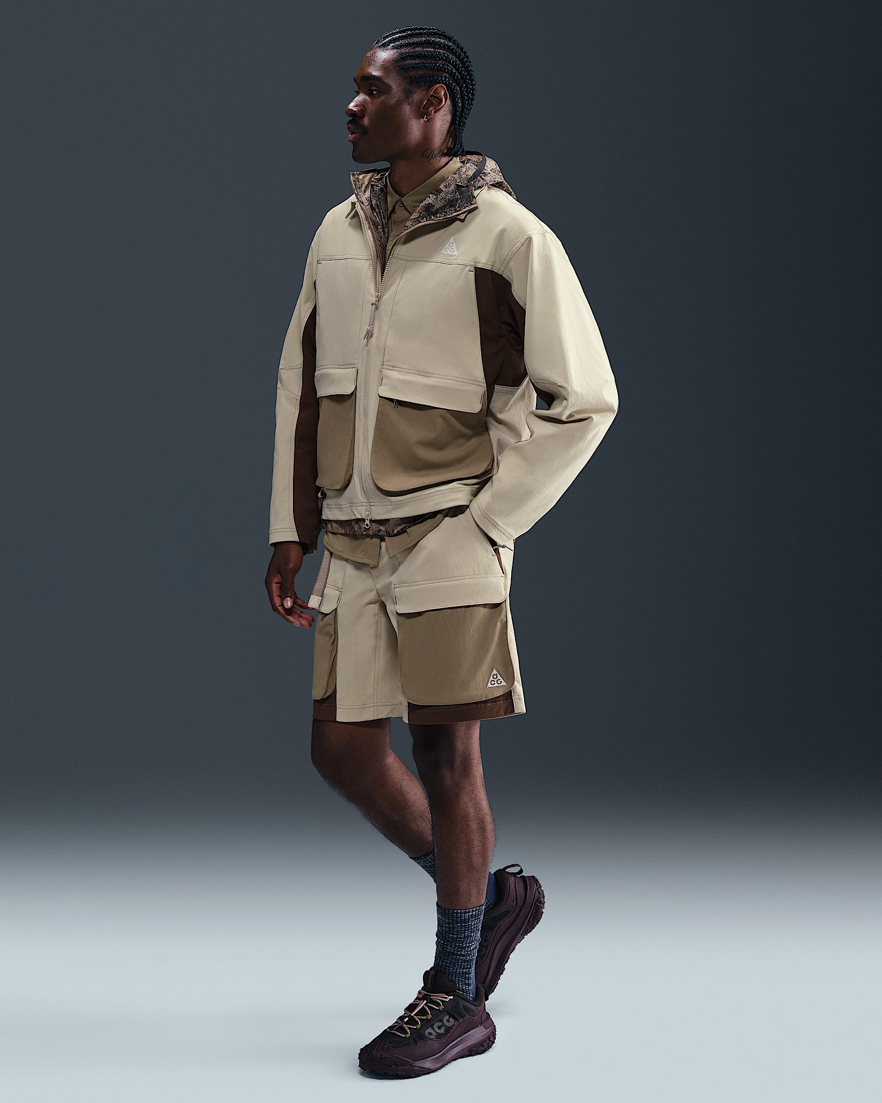 Nike ACG "Smith Summit" Men's Cargo Shorts - Light Khaki/Parachute Beige/Mosswood Brown/Summit White