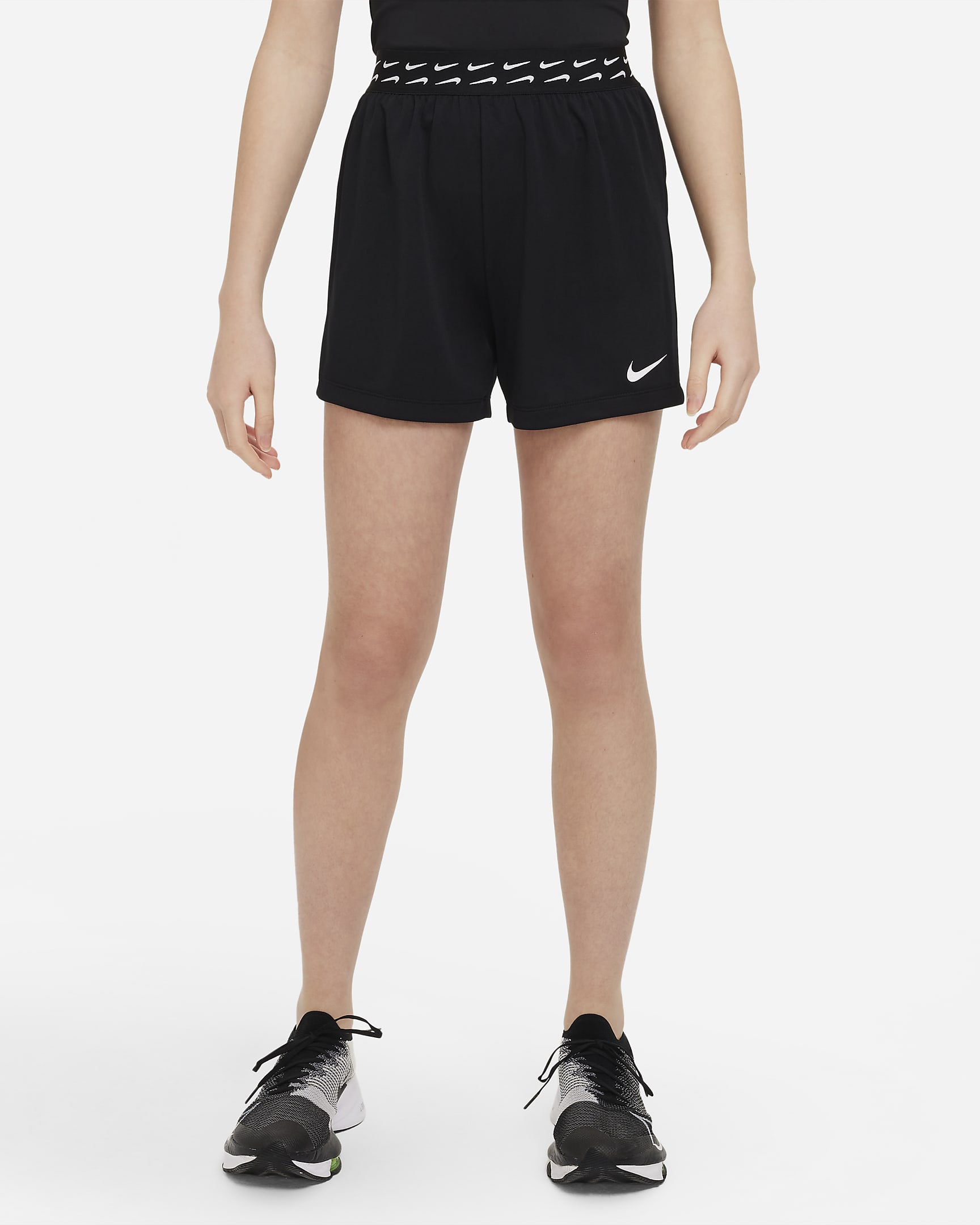 Nike Trophy Big Kids' (Girls') Dri-FIT Training Shorts - Black/White