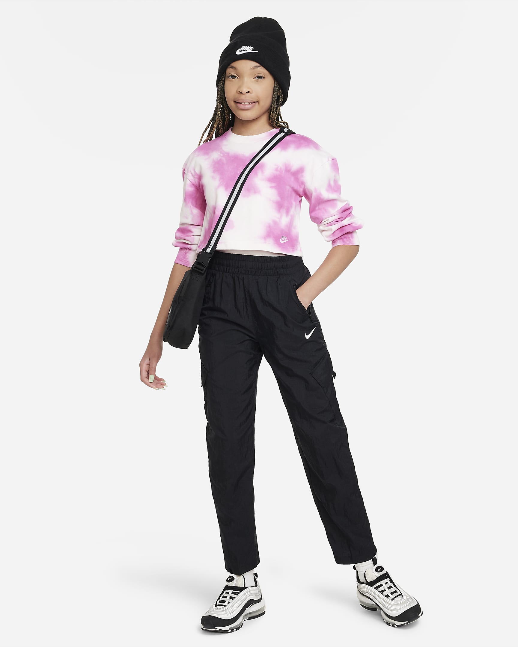 Nike Sportswear Big Kids' (Girls') High-Waisted Woven Cargo Pants. Nike.com