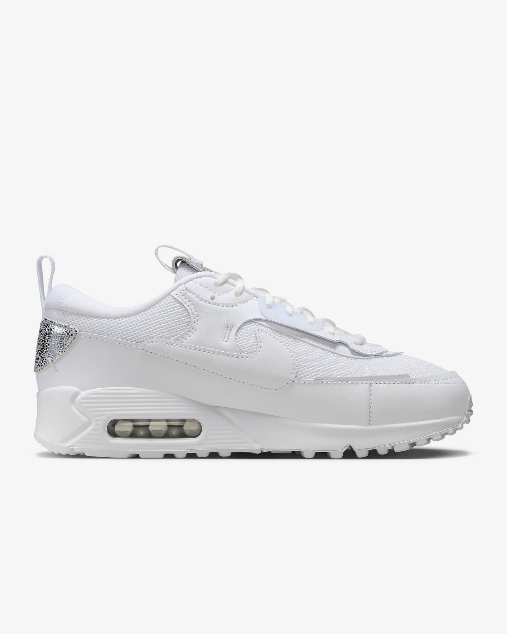 Nike Air Max 90 Futura Women's Shoes - White/Metallic Silver/Chrome/Platinum Tint