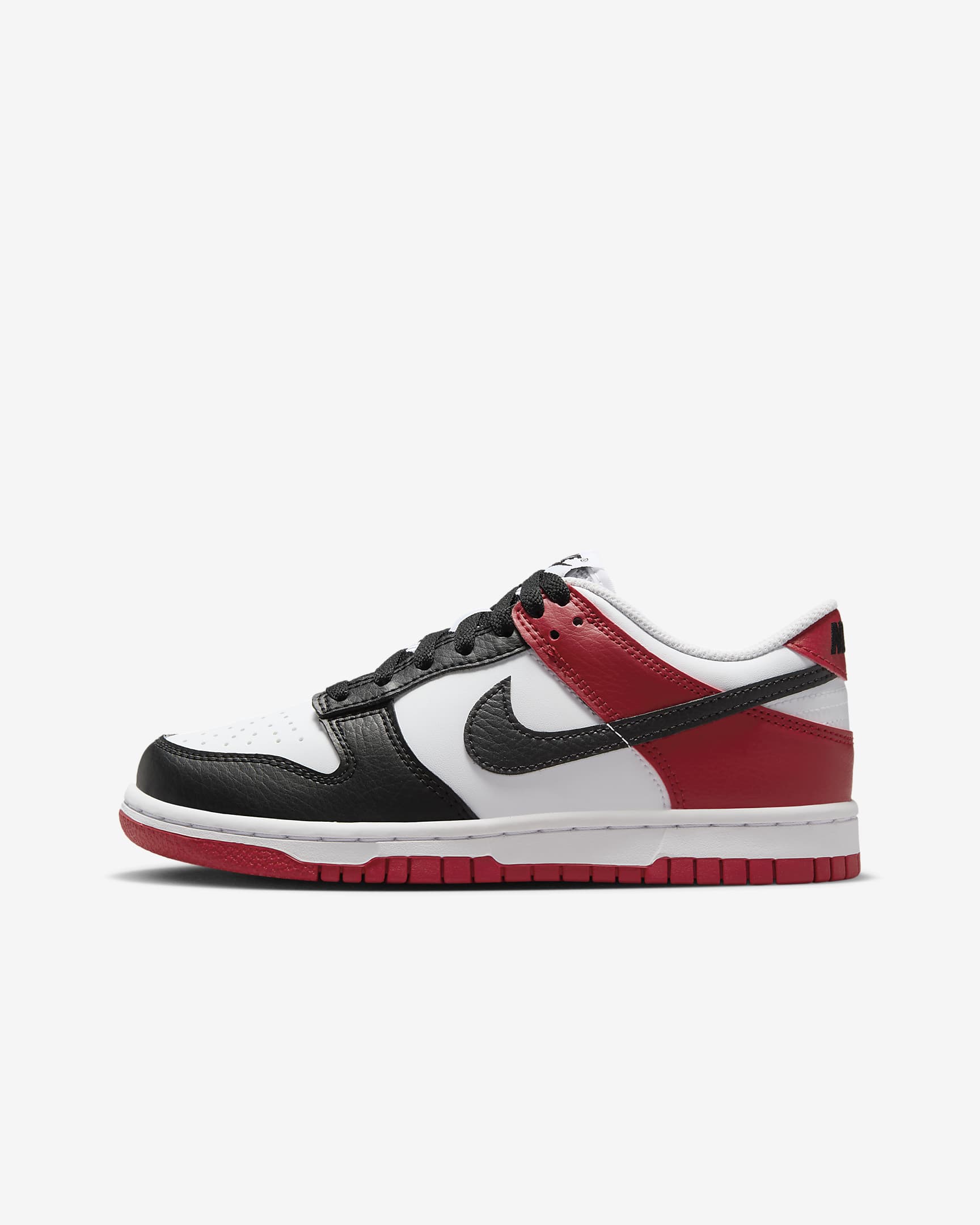 Nike Dunk Low Big Kids' Shoes - Gym Red/White/Black