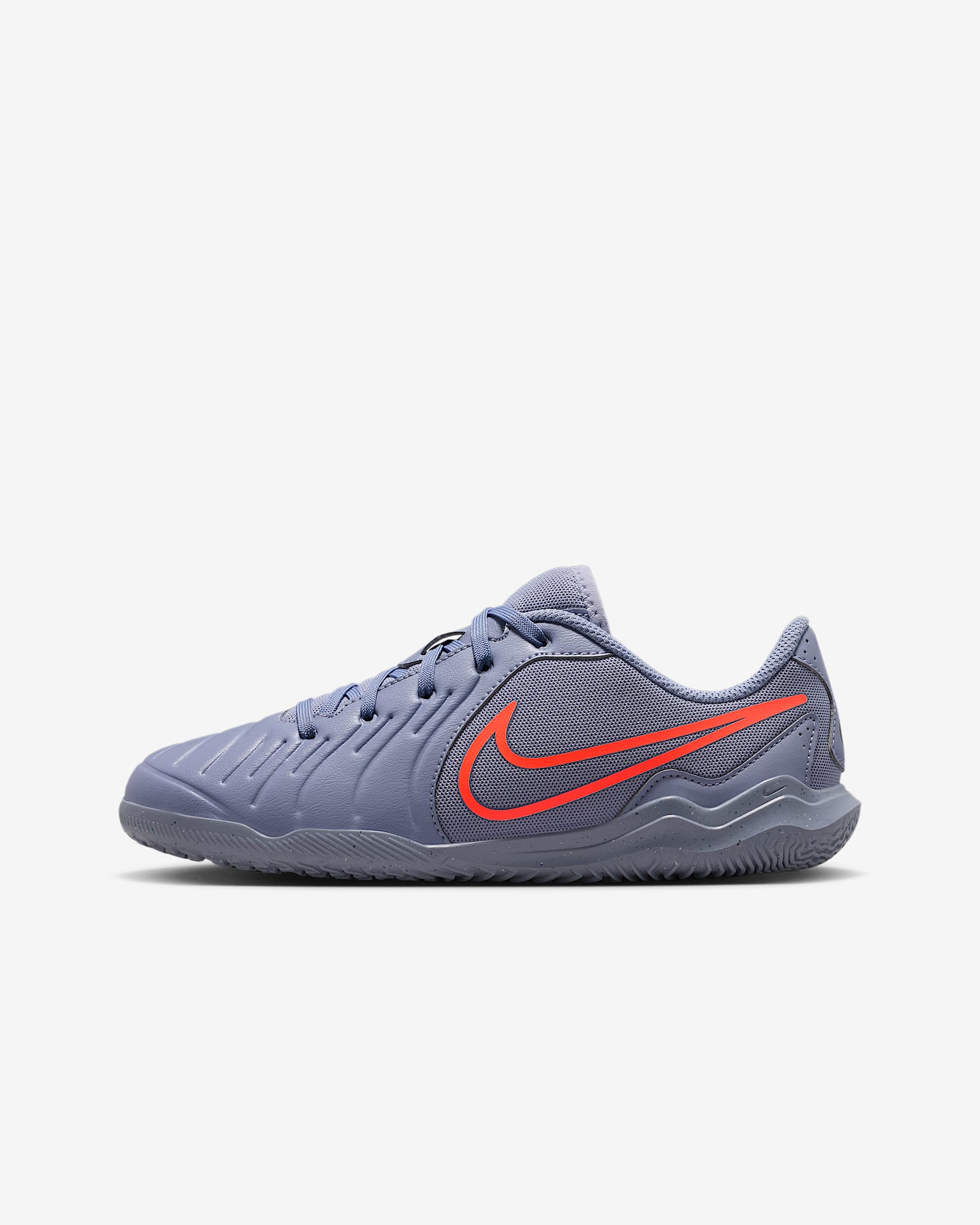 Nike Jr. Tiempo Legend 10 Club Younger/Older Kids' Indoor Court Low-Top Football Shoes - Cement Grey/Black