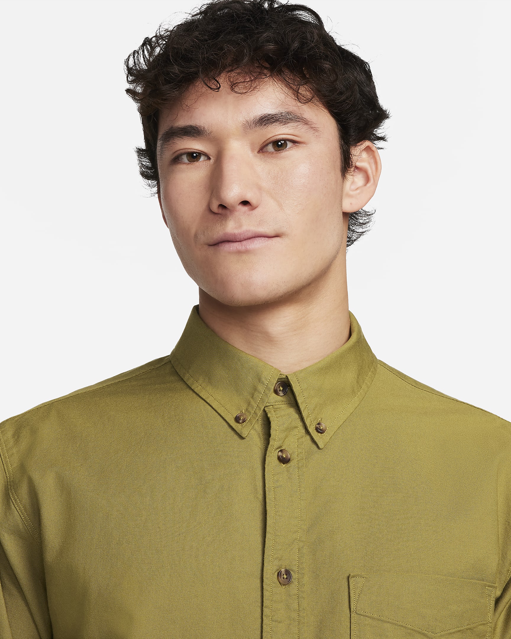 Nike Life Men's Long-Sleeve Oxford Button-Down Shirt - Pacific Moss/Pacific Moss/Pacific Moss