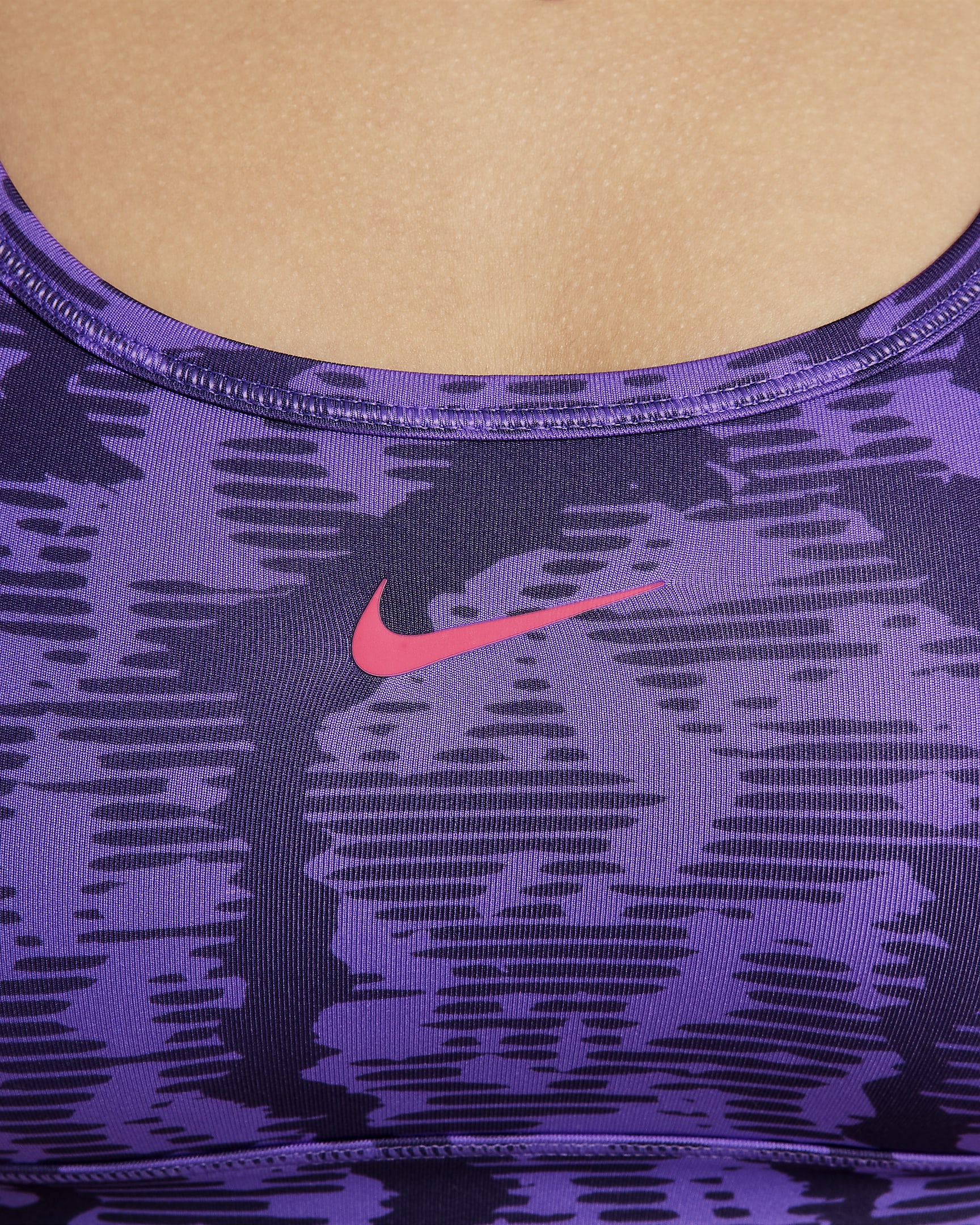 Brassière de sport réversible Nike Swoosh pour fille - Dark Raisin/Black Raspberry/Aster Pink