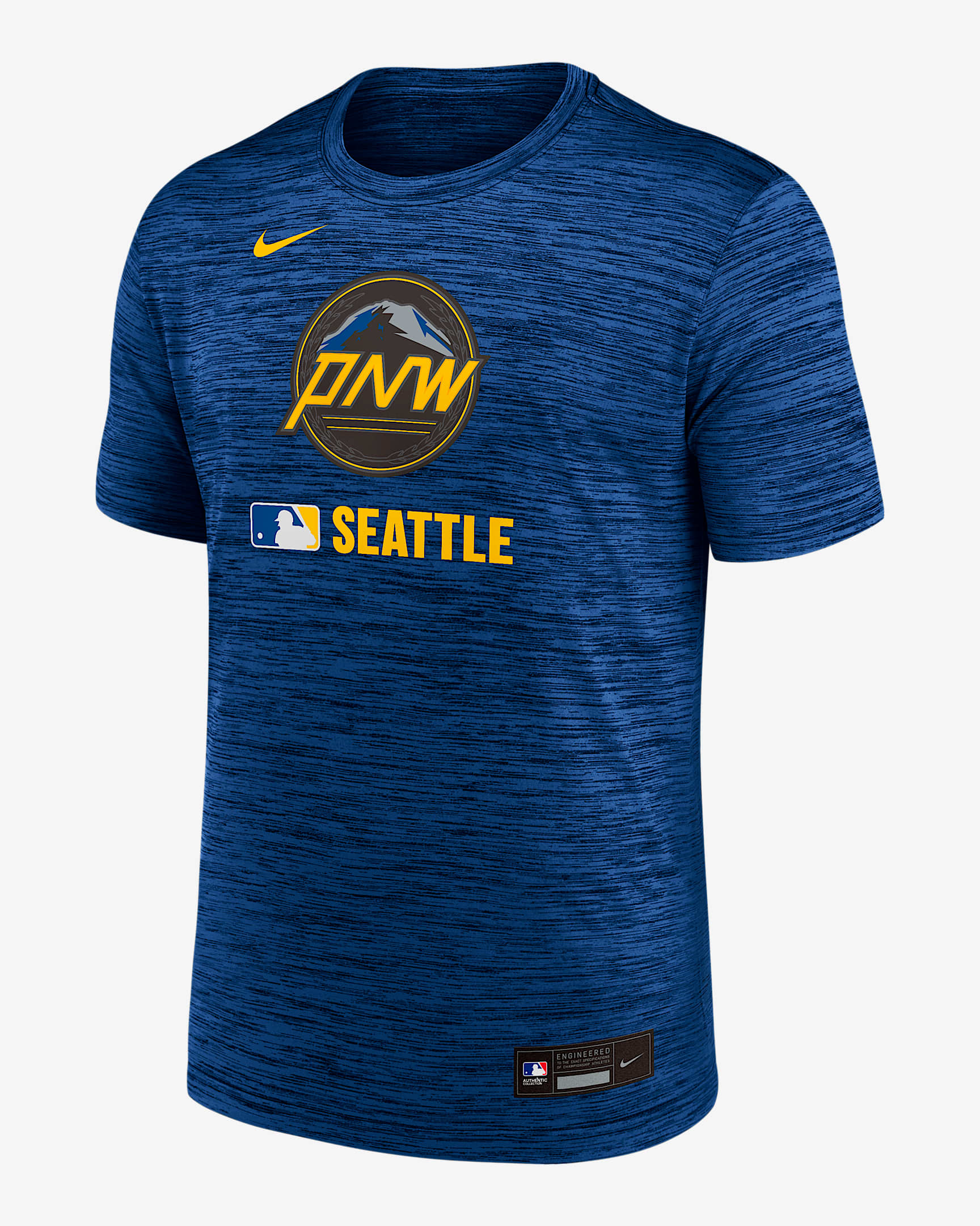 Seattle Mariners Authentic Collection City Connect Velocity Men's Nike Dri-FIT MLB T-Shirt - Royal