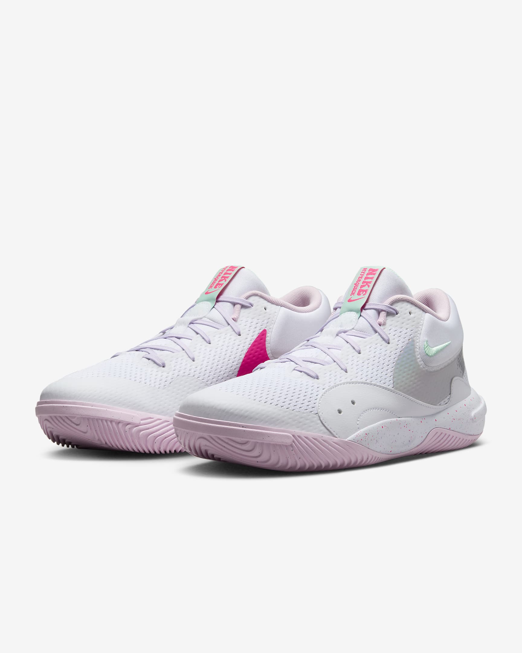 Nike Hyperquick SE Volleyball Shoes - White/Violet Mist/Mint Foam/Pink Foam