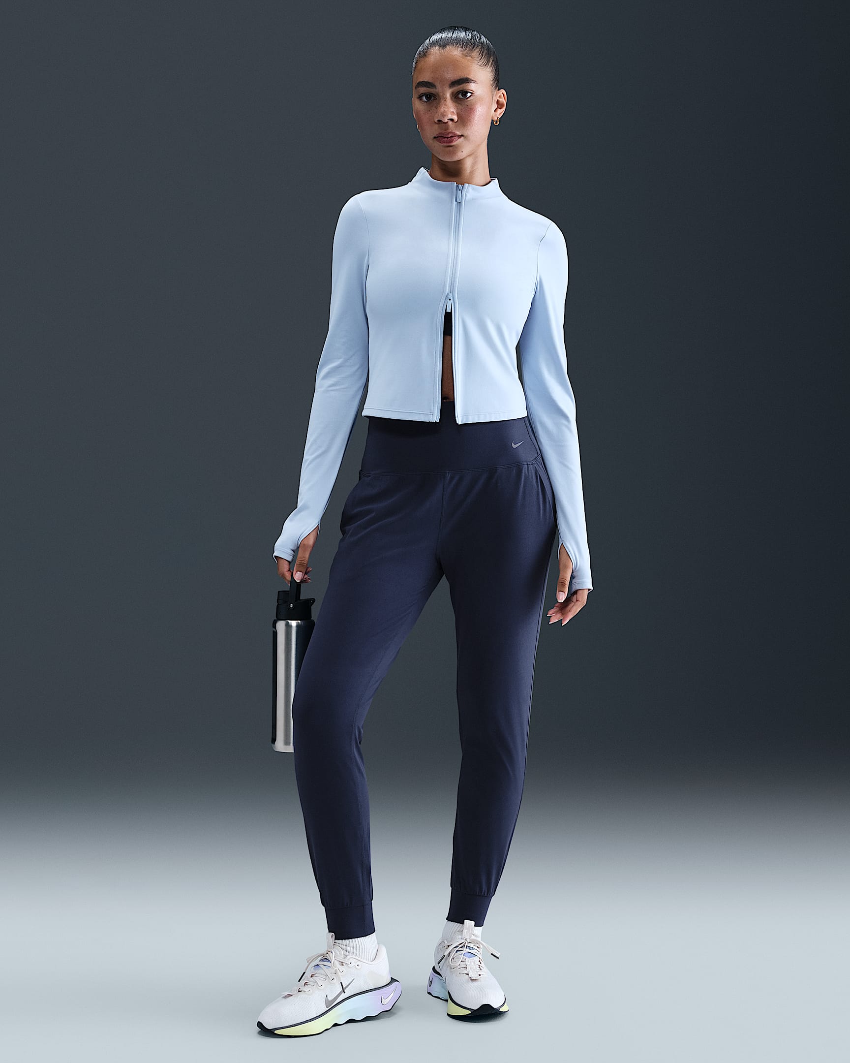 Nike Zenvy Women's Dri-FIT High-Waisted Joggers - Midnight Navy/Black