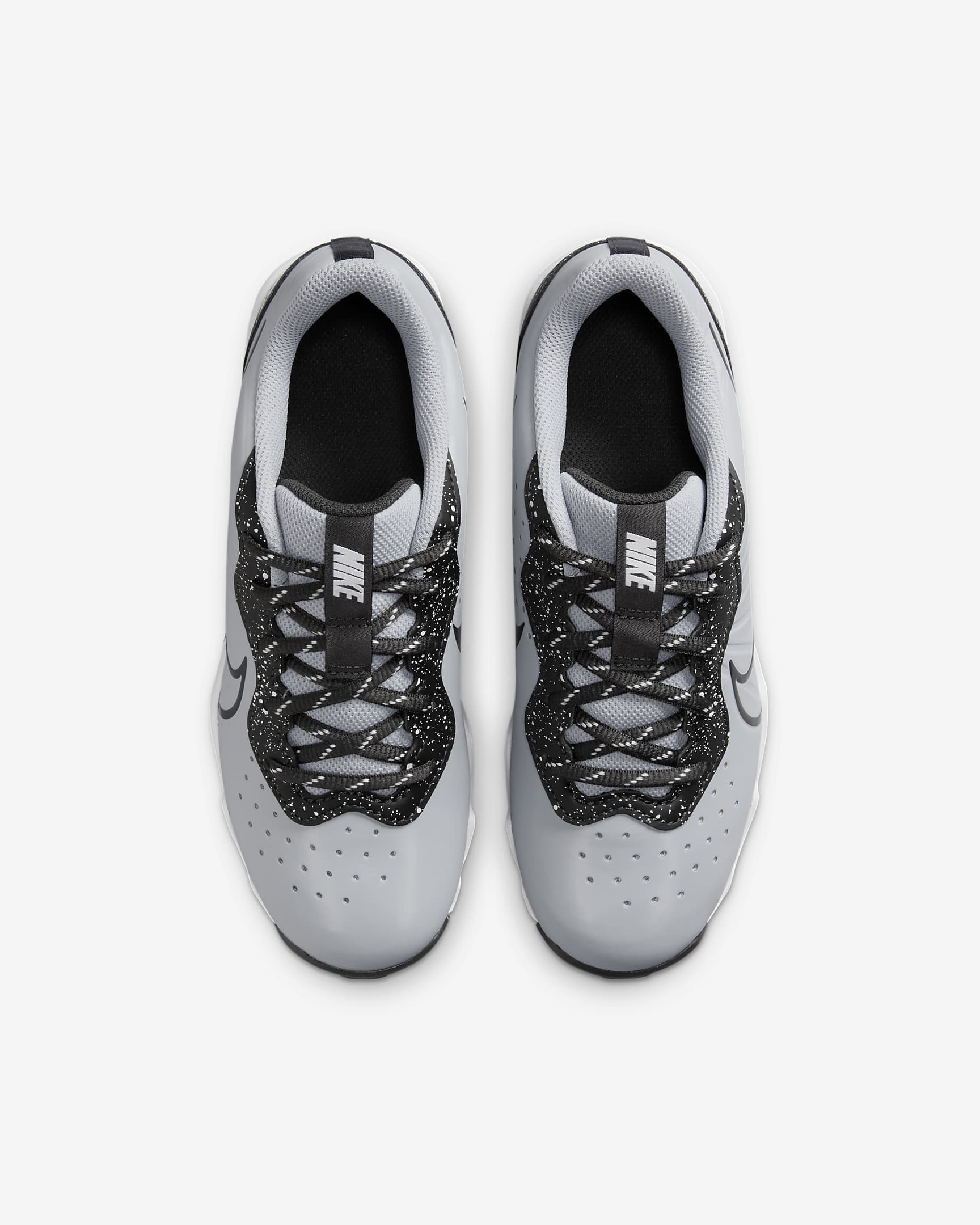 Tacos de béisbol para niños talla pequeña/grande Nike Alpha Huarache 4 Keystone - Gris lobo/Blanco/Gris humo oscuro