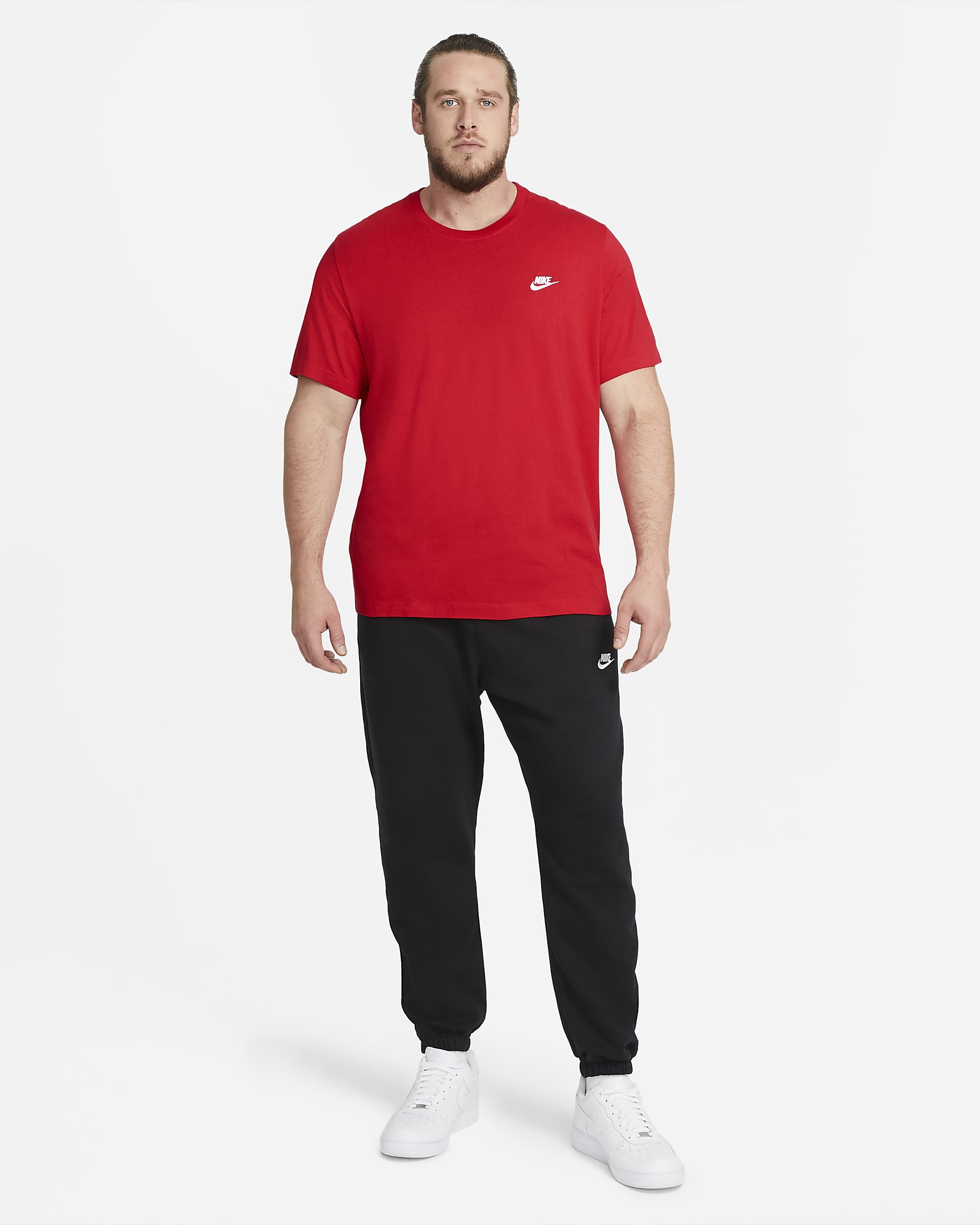 T-shirt Nike Sportswear Club pour Homme - University Red/Blanc