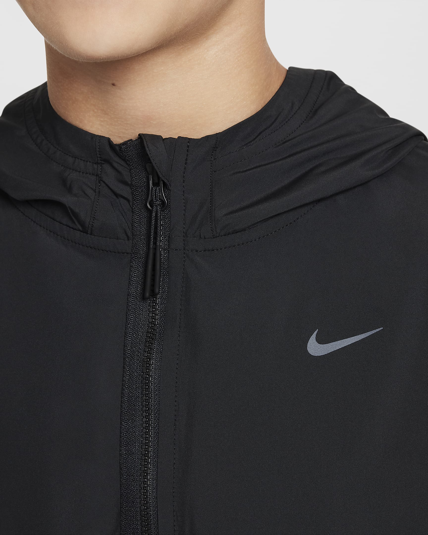 Nike Sportswear City Utility EasyOn Older Kids' Half-Zip Fleece Hoodie - Black/Black