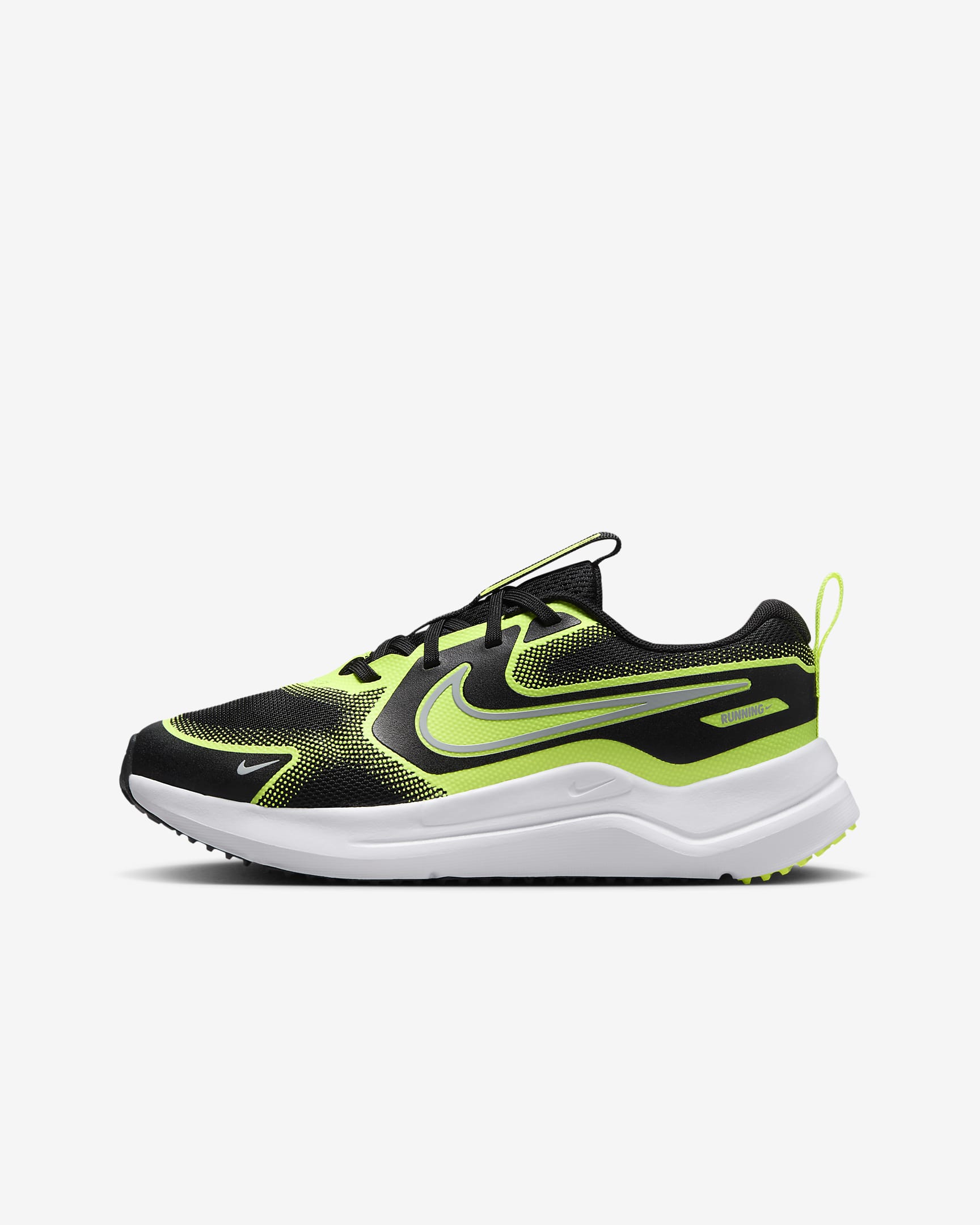 Nike Cosmic Runner Older Kids' Road Running Shoes - Black/Volt/Wolf Grey