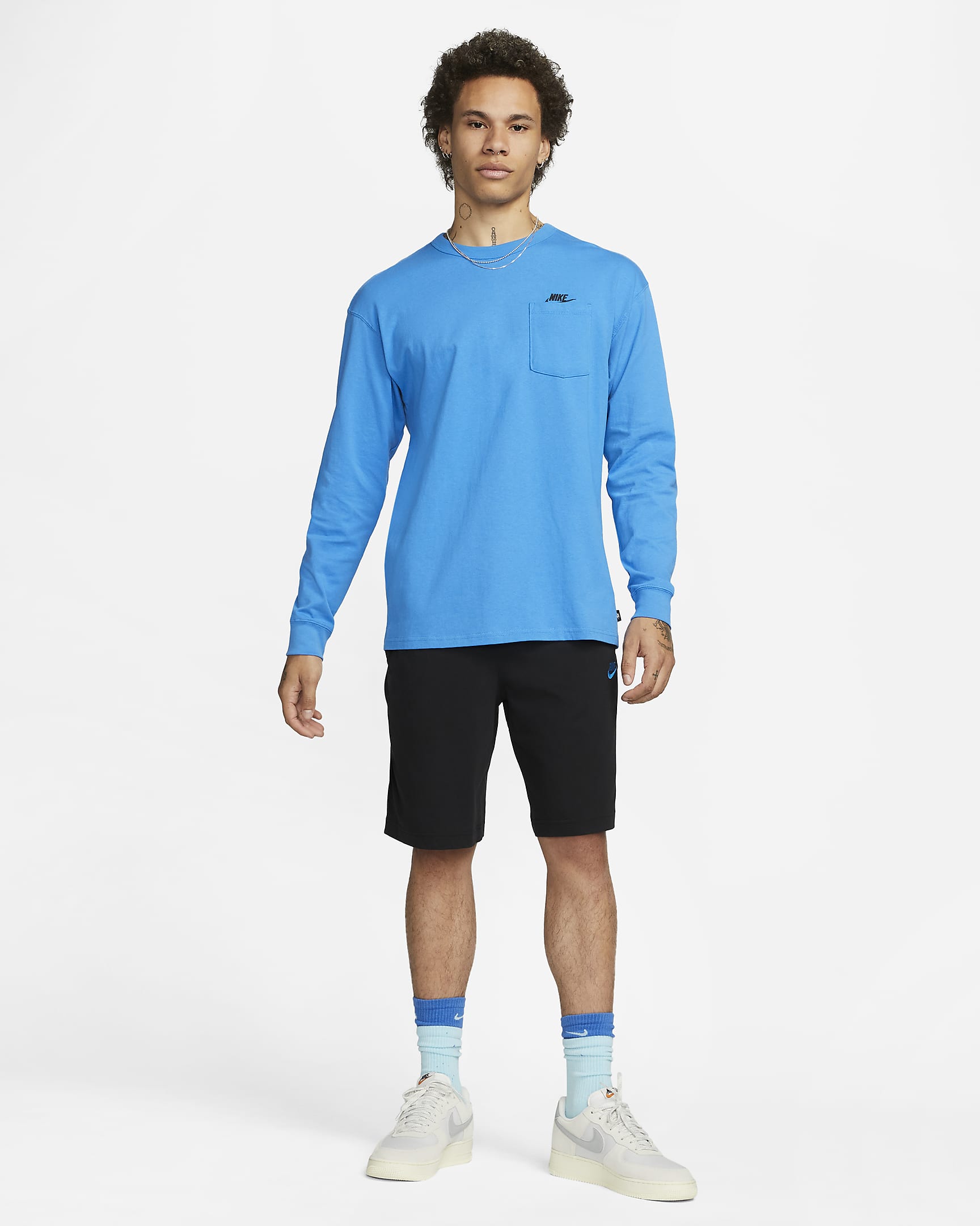 Short en jersey Nike Sportswear Club pour Homme - Noir/Photo Blue