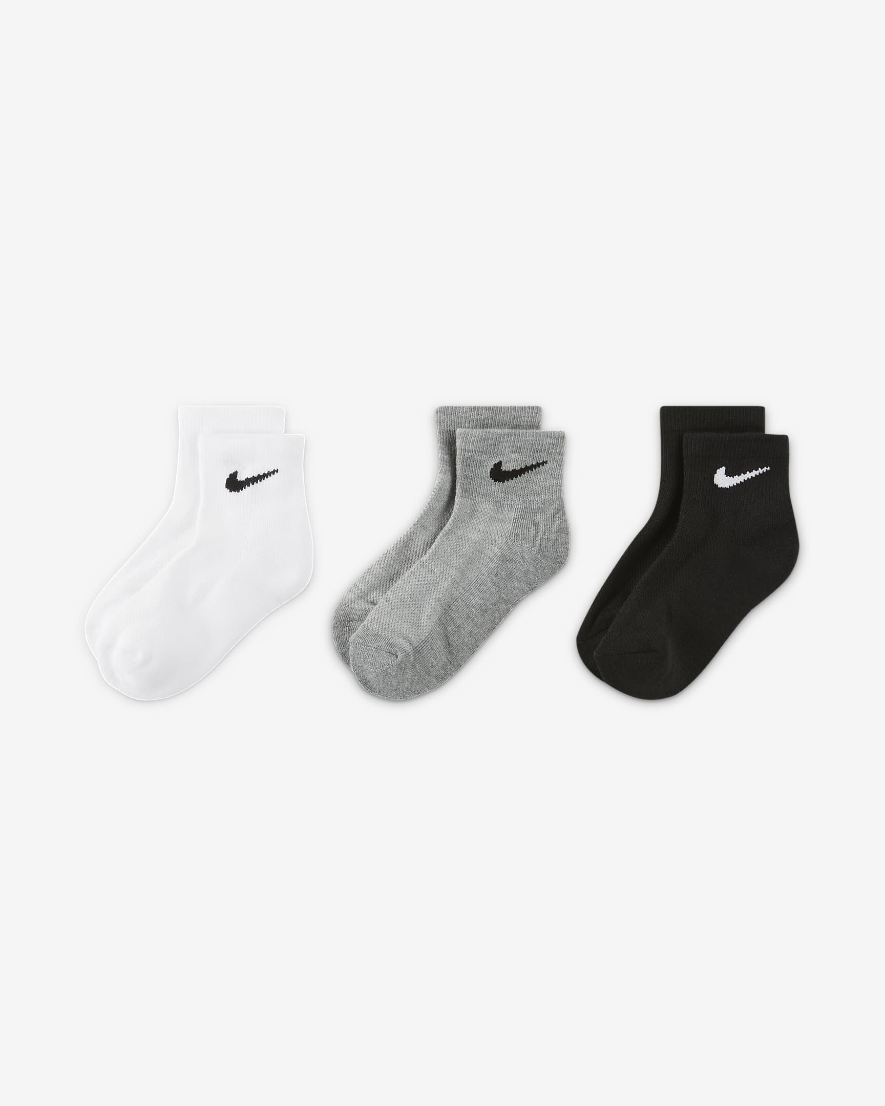 Nike Mesh and Cushioned Little Kids' Ankle Socks (6 Pairs) - White