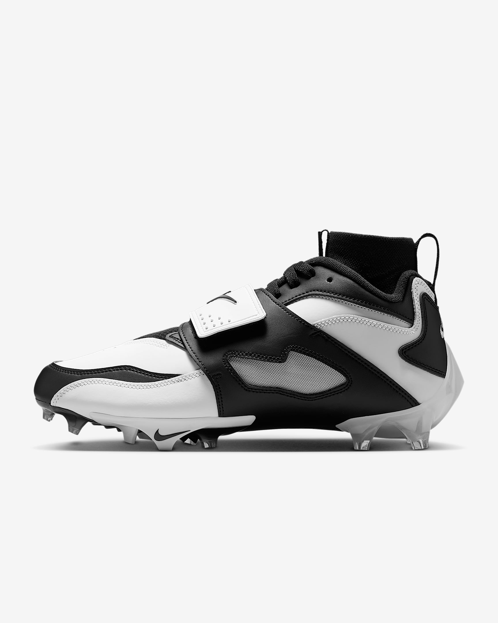 Nike Diamond Turf 93 TD Football Shoes - White/Black/Metallic Silver/Black
