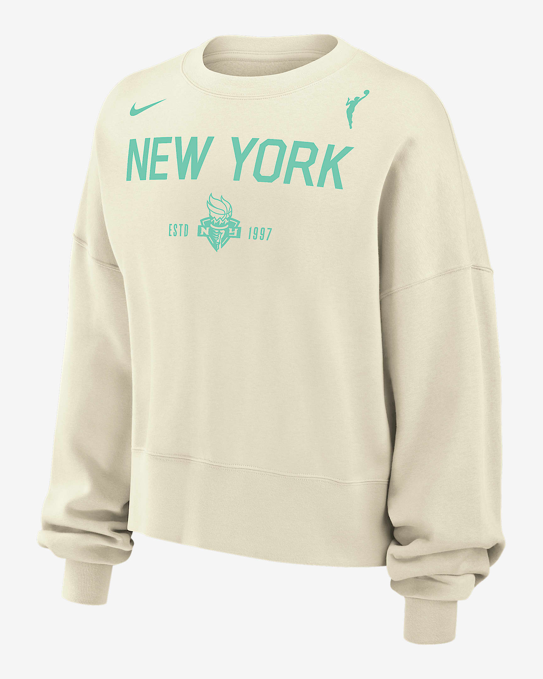 New York Liberty Phoenix Fleece Women's Nike WNBA Crew-Neck Sweatshirt - Sail