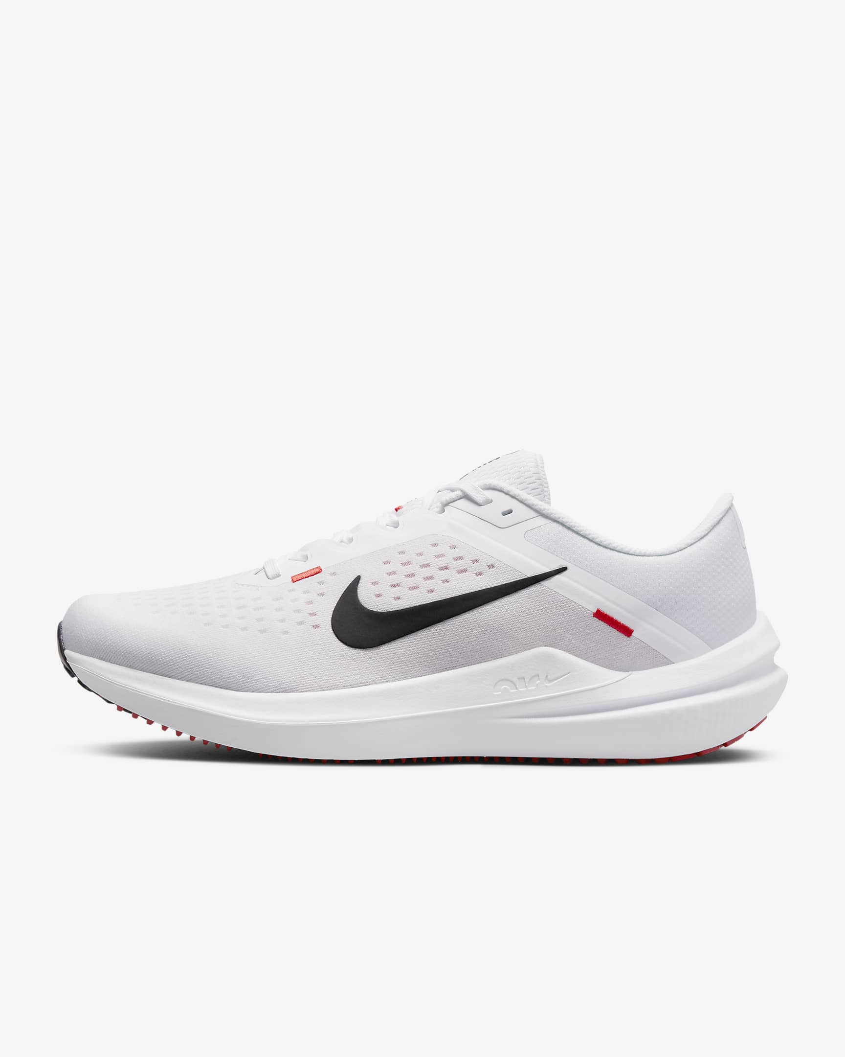 Nike Winflo 10 Men's Road Running Shoes - White/Light Crimson/Black