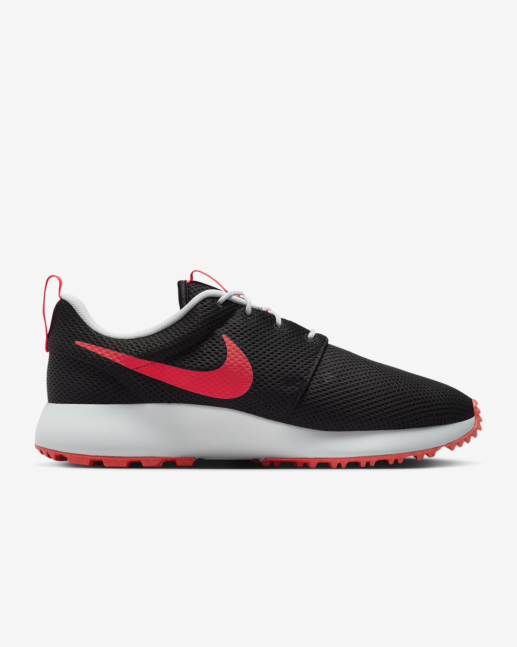 Męskie buty do golfa Roshe G Next Nature - Czerń/Pure Platinum/Bright Crimson