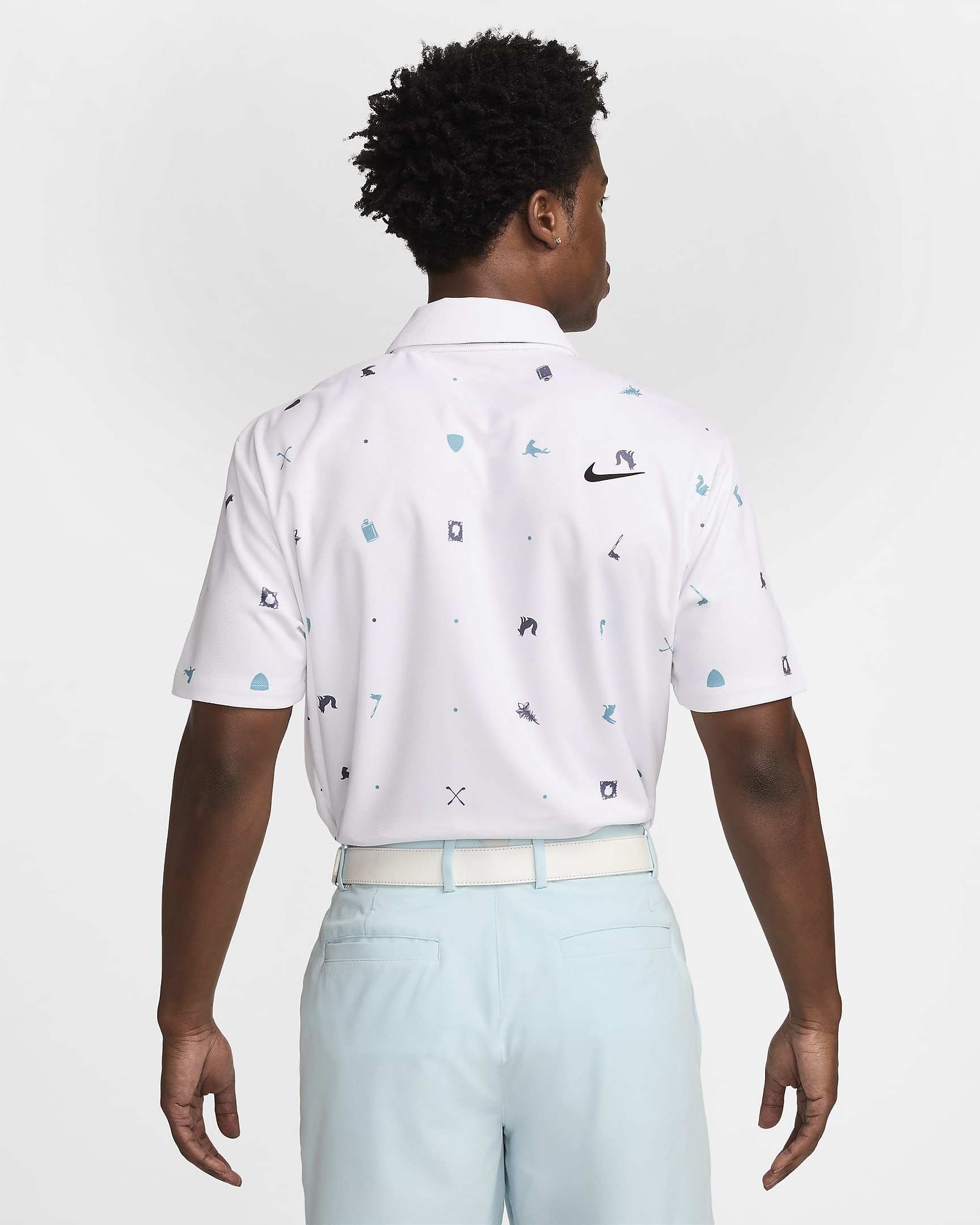 Nike Tour Dri-FIT-golfpolotrøje til mænd - hvid/sort