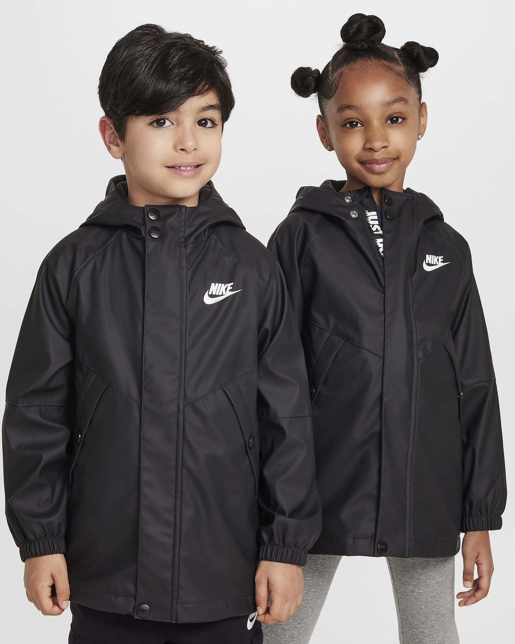 Nike Little Kids' Rain Jacket - Black