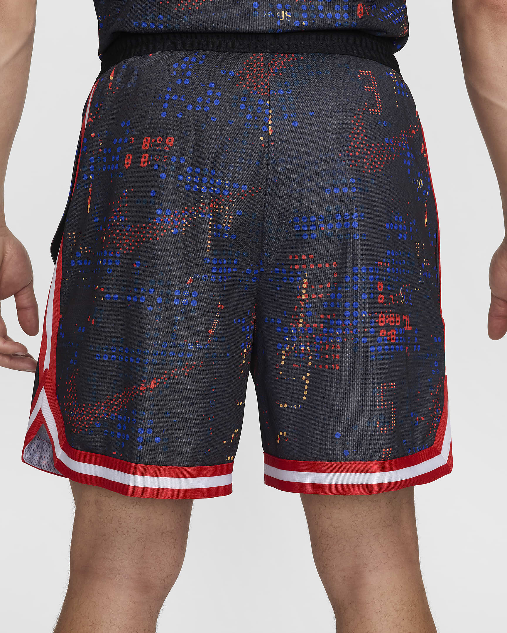 Nike DNA Dri-FIT basketshorts (15 cm) til herre - Svart/Hvit