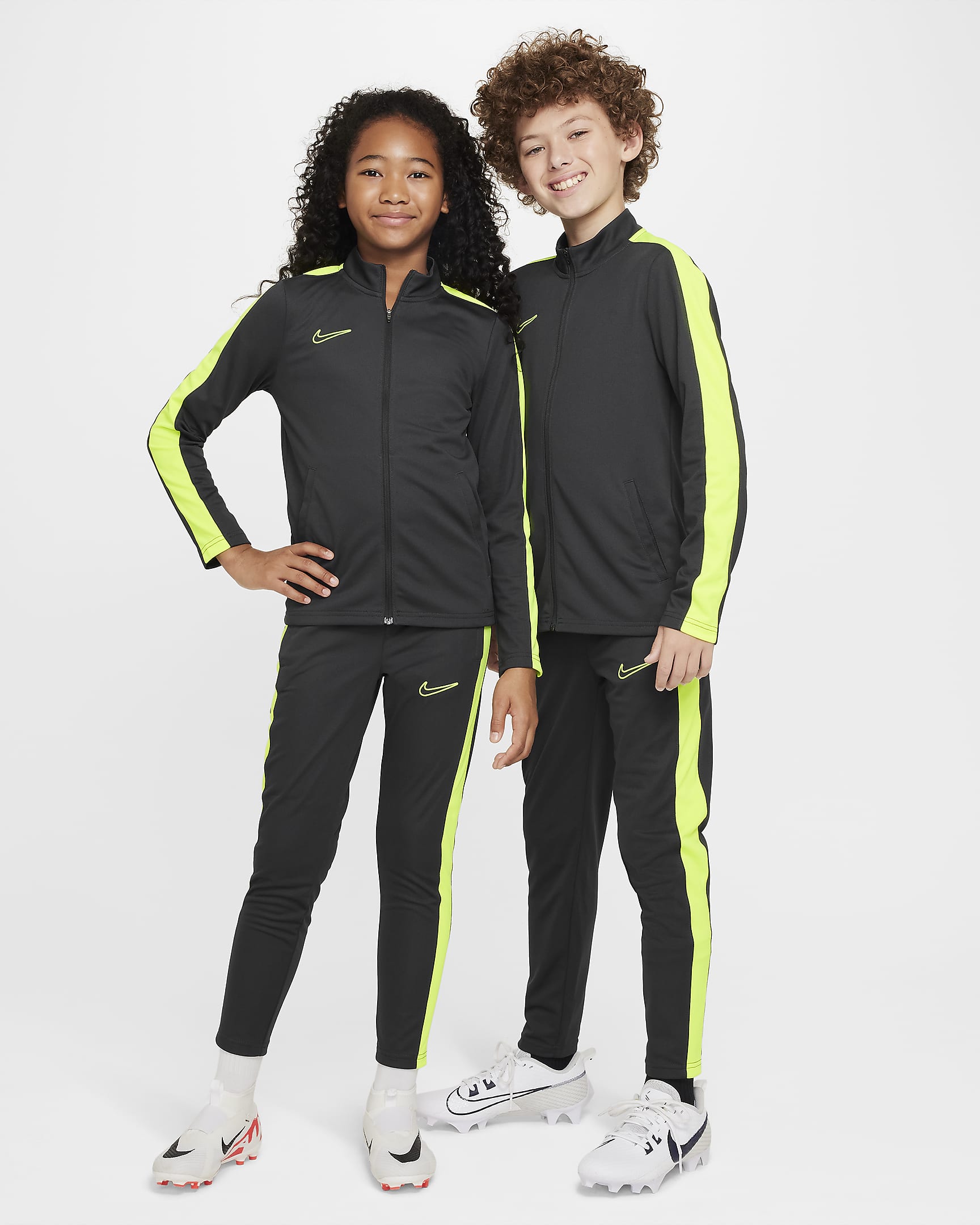 Nike Dri-FIT Academy23 Kids' Football Tracksuit - Anthracite/Volt/Volt