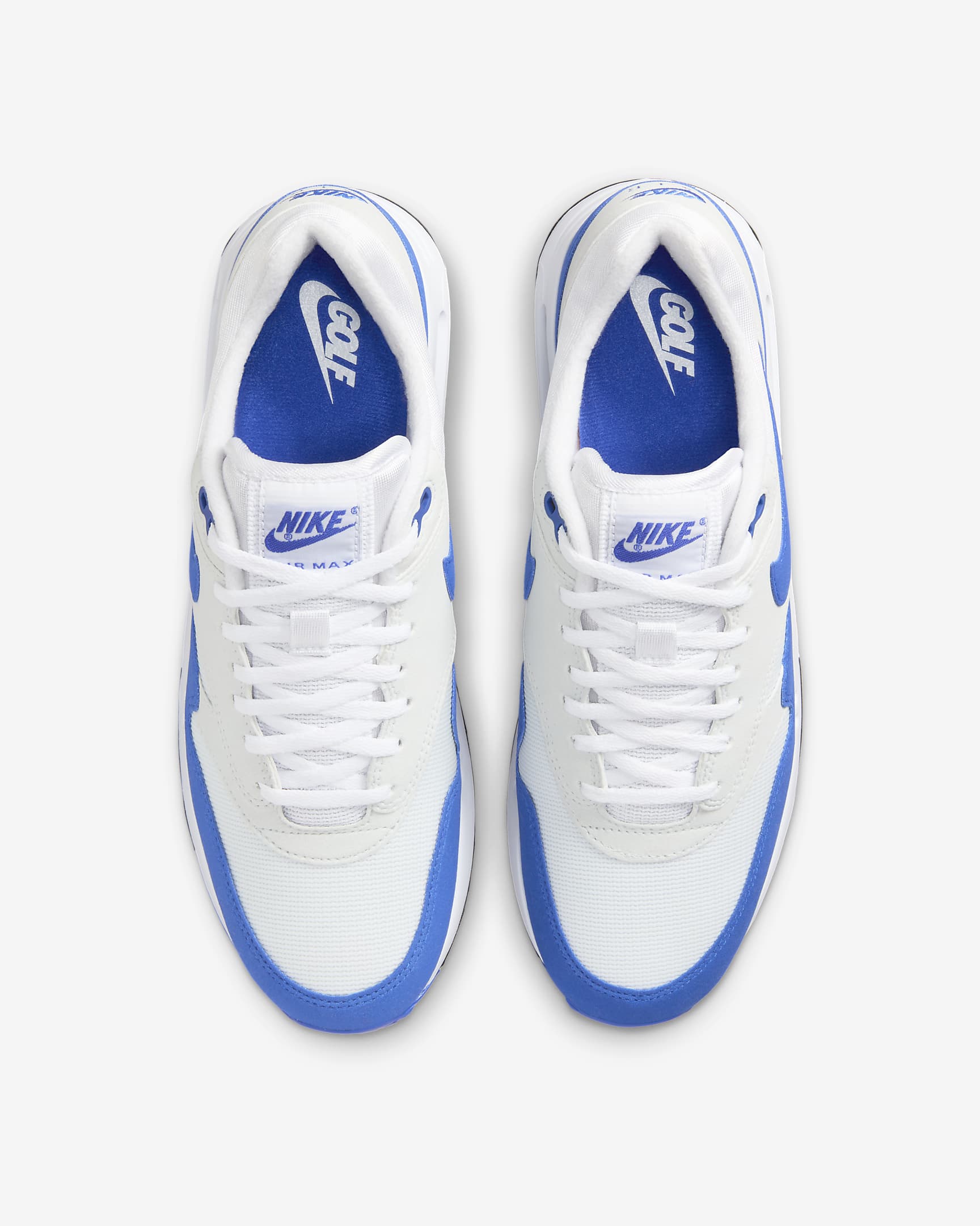 Nike Air Max 1 '86 OG G 男款高爾夫球鞋 - 白色/Pure Platinum/黑色/Hyper Royal