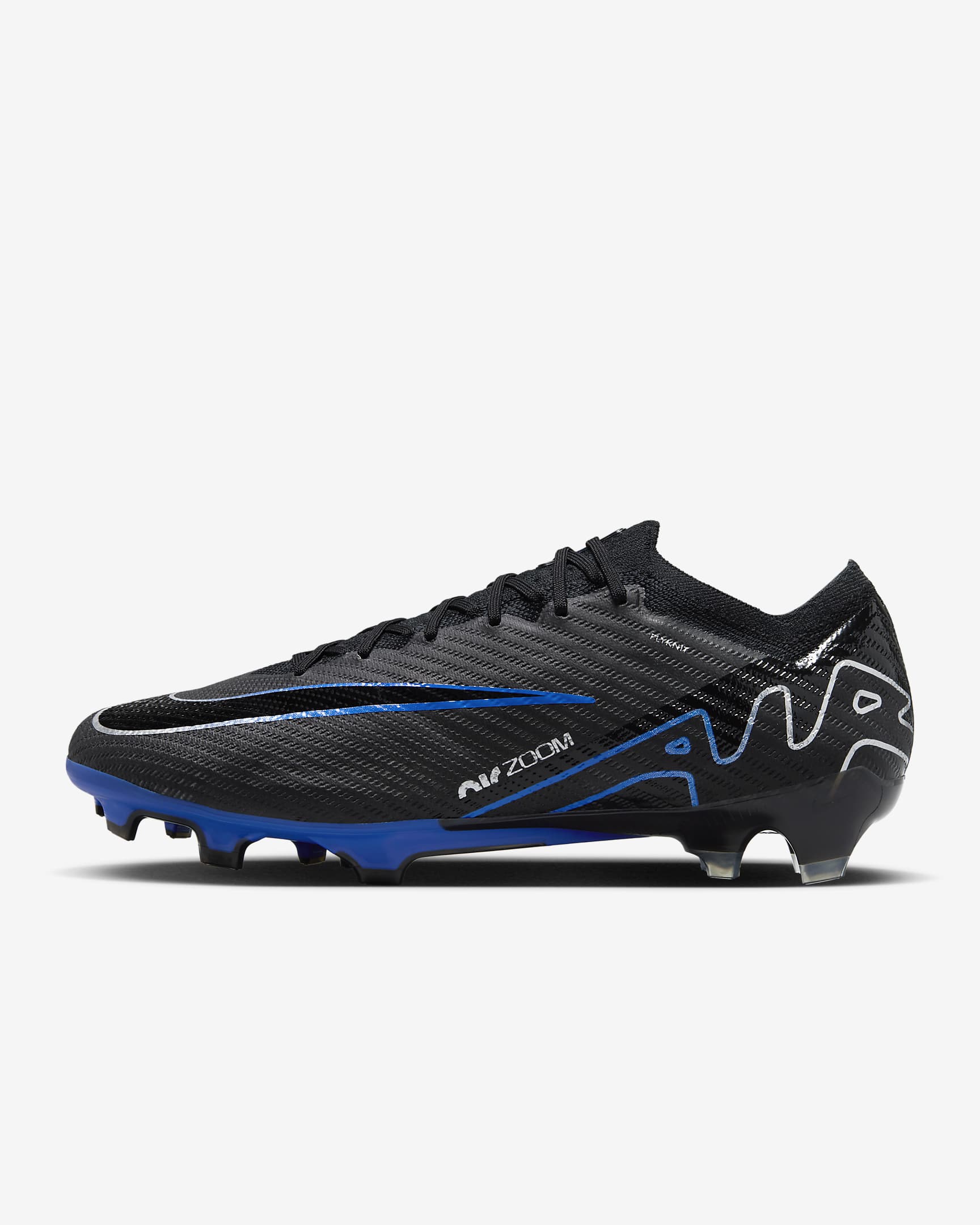 Nike Mercurial Vapor 15 Elite Firm Ground Low-Top Soccer Cleats - Black/Hyper Royal/Chrome