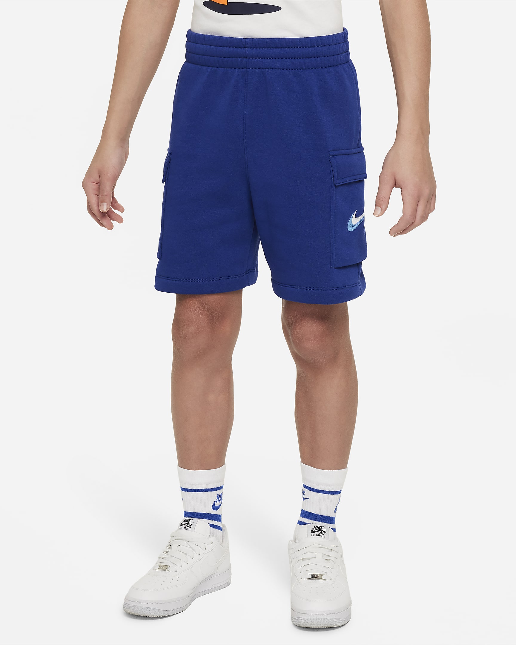 Shorts in fleece Nike Sportswear Standard Issue – Ragazzo - Deep Royal Blue