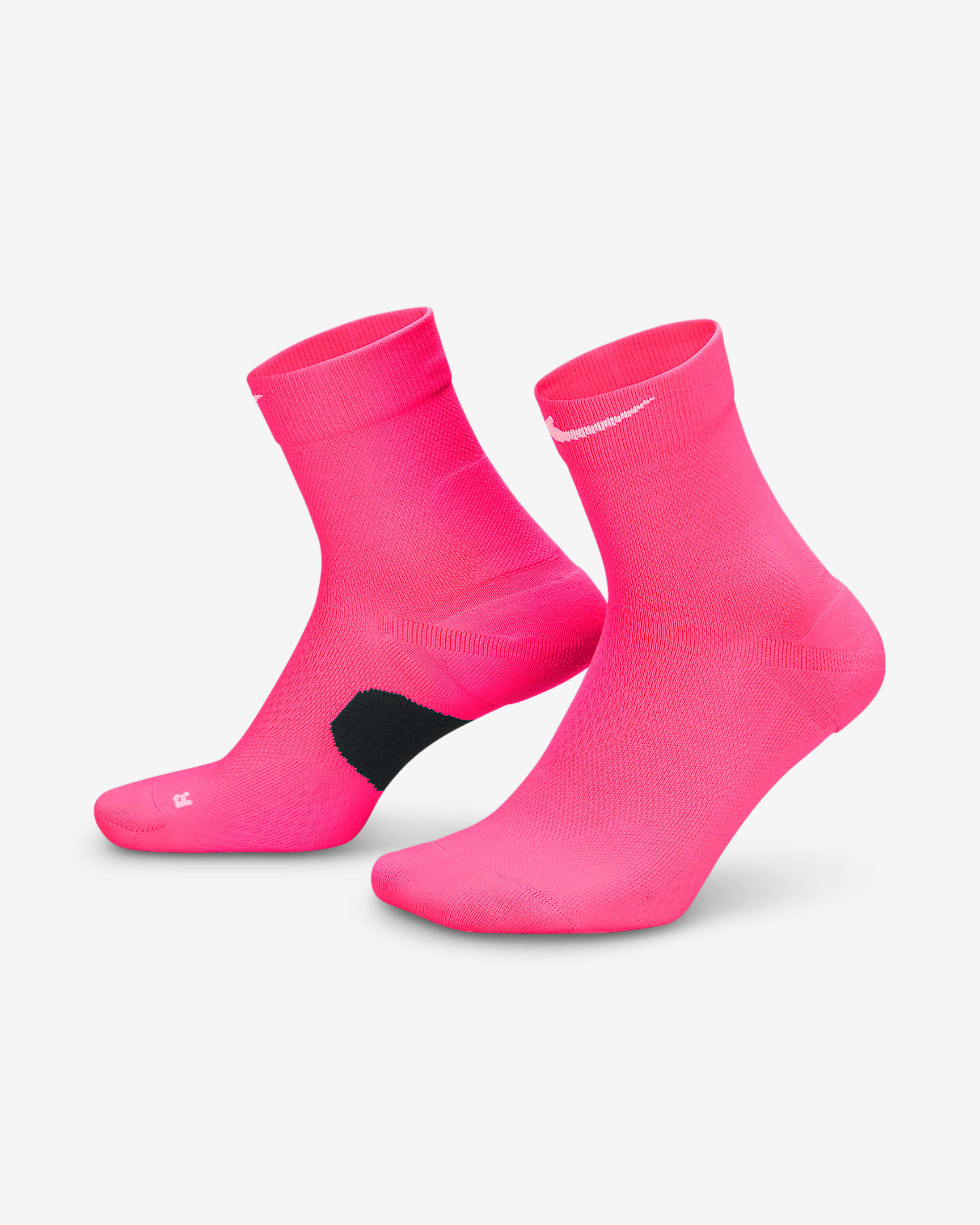 Nike Midweight Running Micro Crew Socks (1 Pair) - Hyper Pink/Black/White