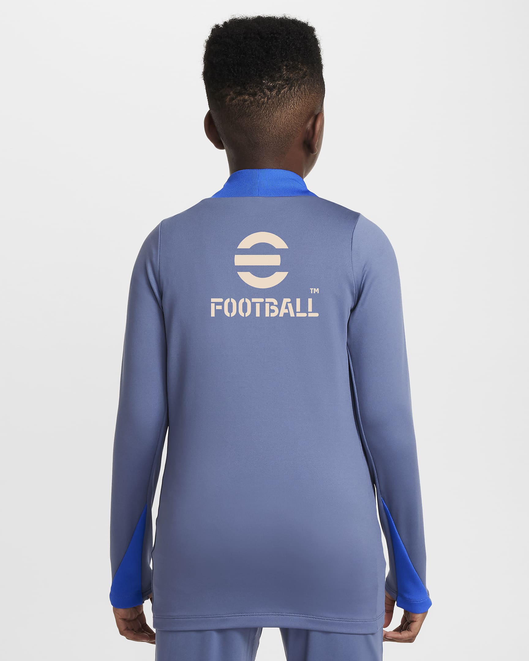 Haut d'entraînement de football Nike Dri-FIT Inter Milan Strike pour ado - Diffused Blue/Lyon Blue/Sanddrift