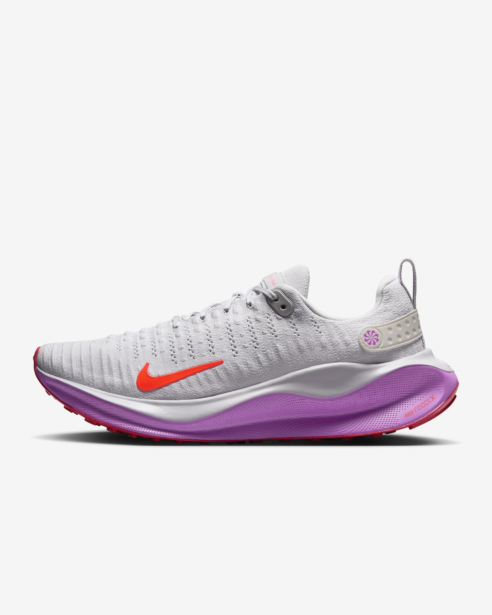 Tenis de correr en carretera para hombre Nike InfinityRN 4 - Gris vasto/Hipervioleta/Carmesí brillante