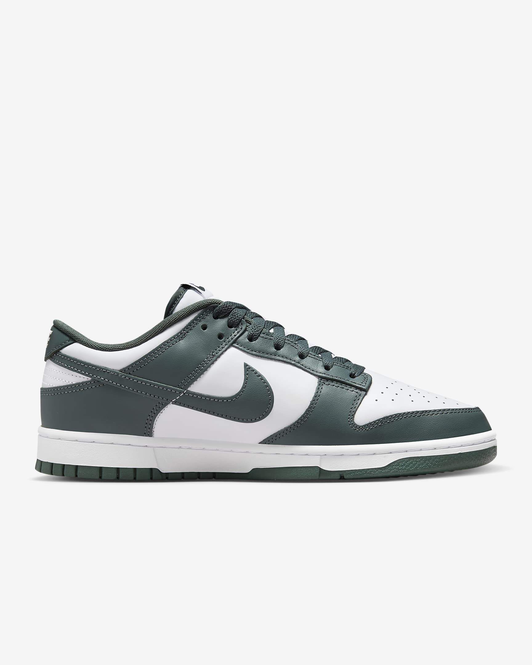 Nike Dunk Low Retro Men's Shoes - White/White/Vintage Green