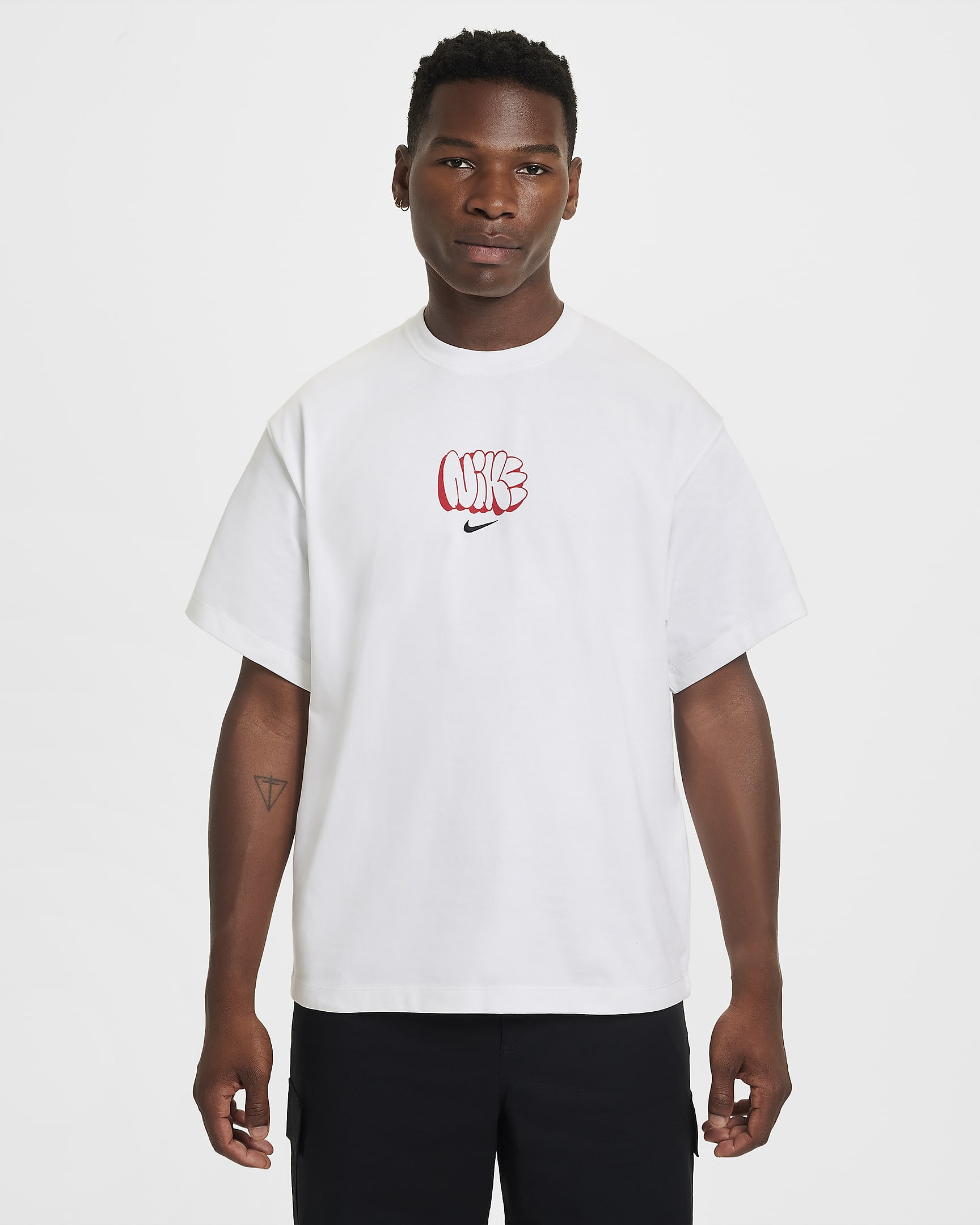 Nike Solo Swoosh Men's T-Shirt - White/Black