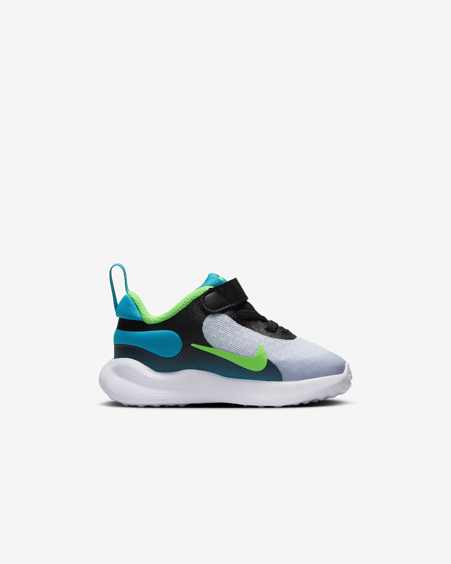 Nike Revolution 7-sko til babyer/småbørn - sort/Football Grey/Aquamarine/Green Strike