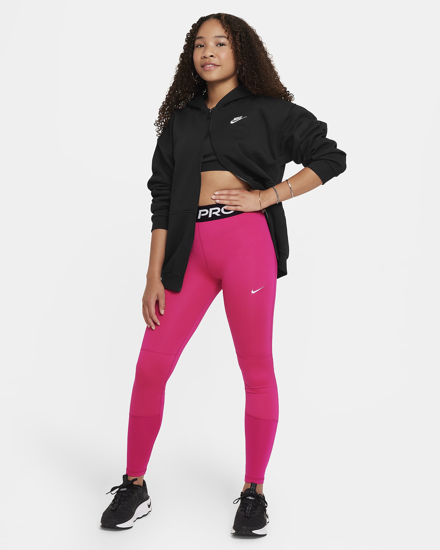 Nike Pro Dri-FIT Older Kids' (Girls') Leggings. Nike NL