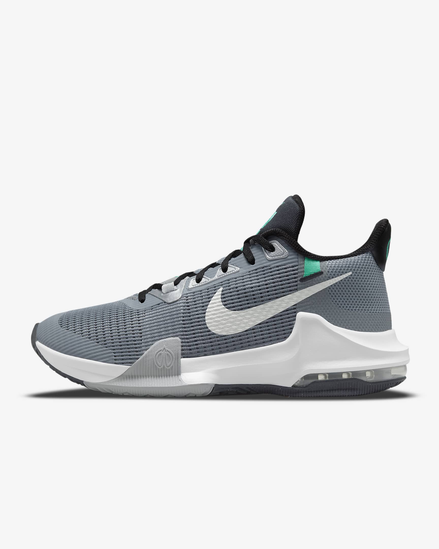 Calzado de básquetbol Nike Impact 3 - Gris azulado/Negro/Gris lobo/Plata metalizado