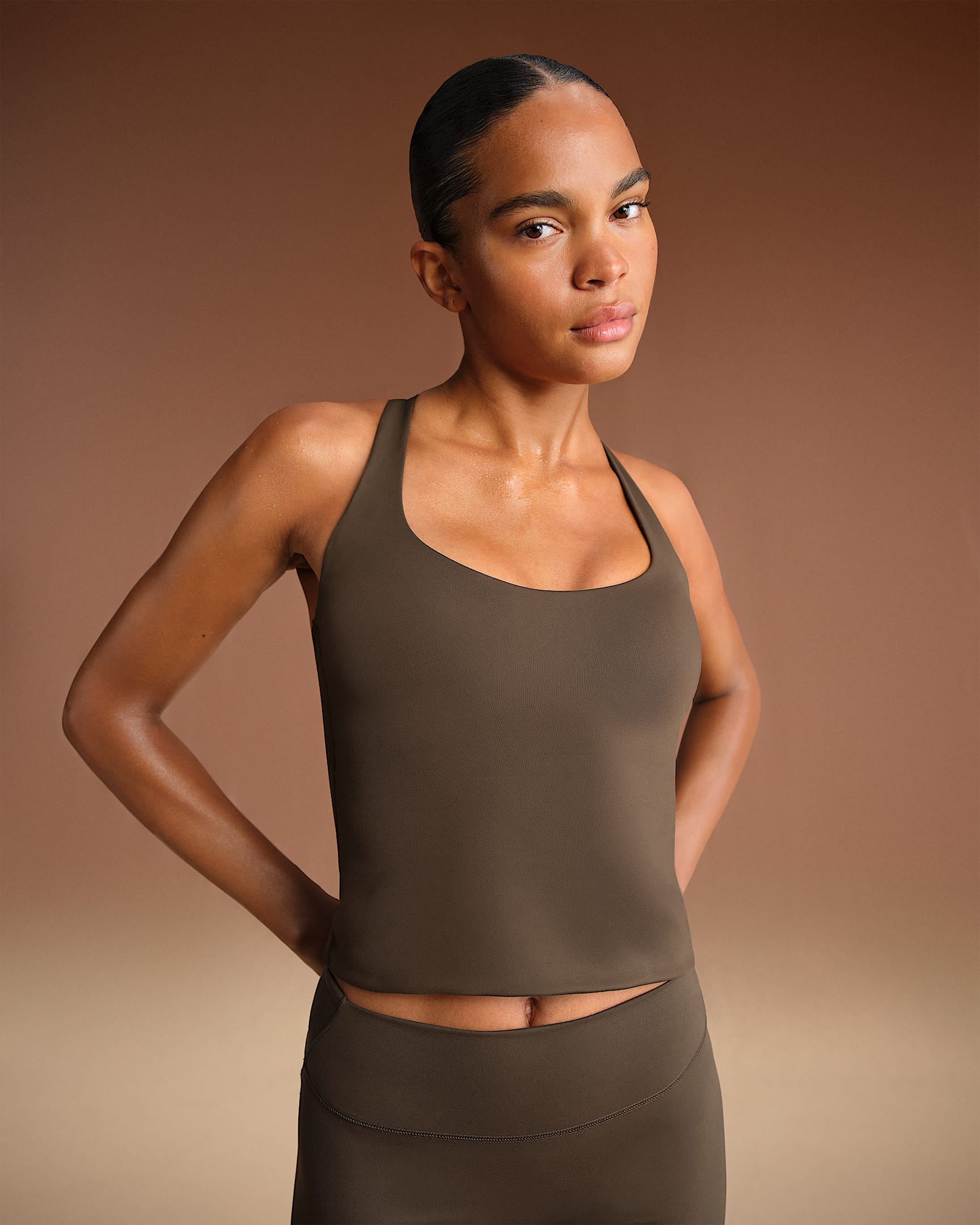 NikeSKIMS Matte Women's Racerback Tank Top - NSKM DARK SEPIA