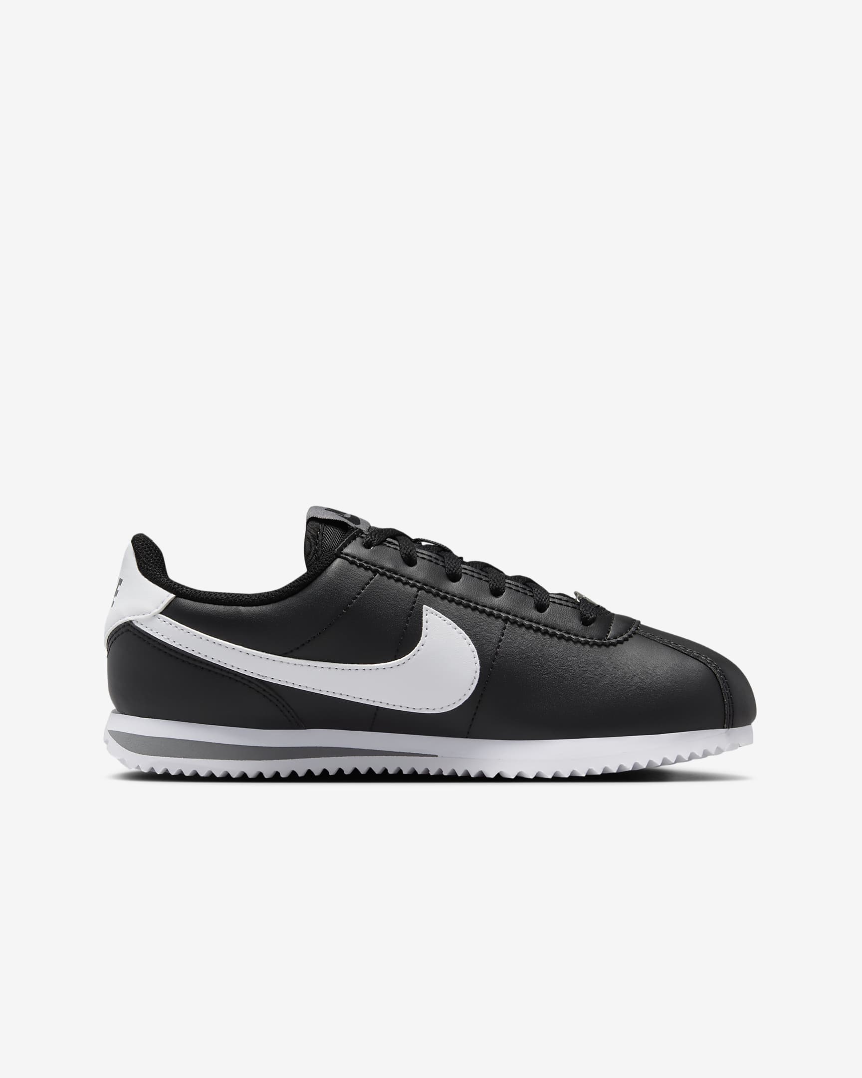 Nike Cortez Older Kids' Shoes - Black/Cool Grey/White