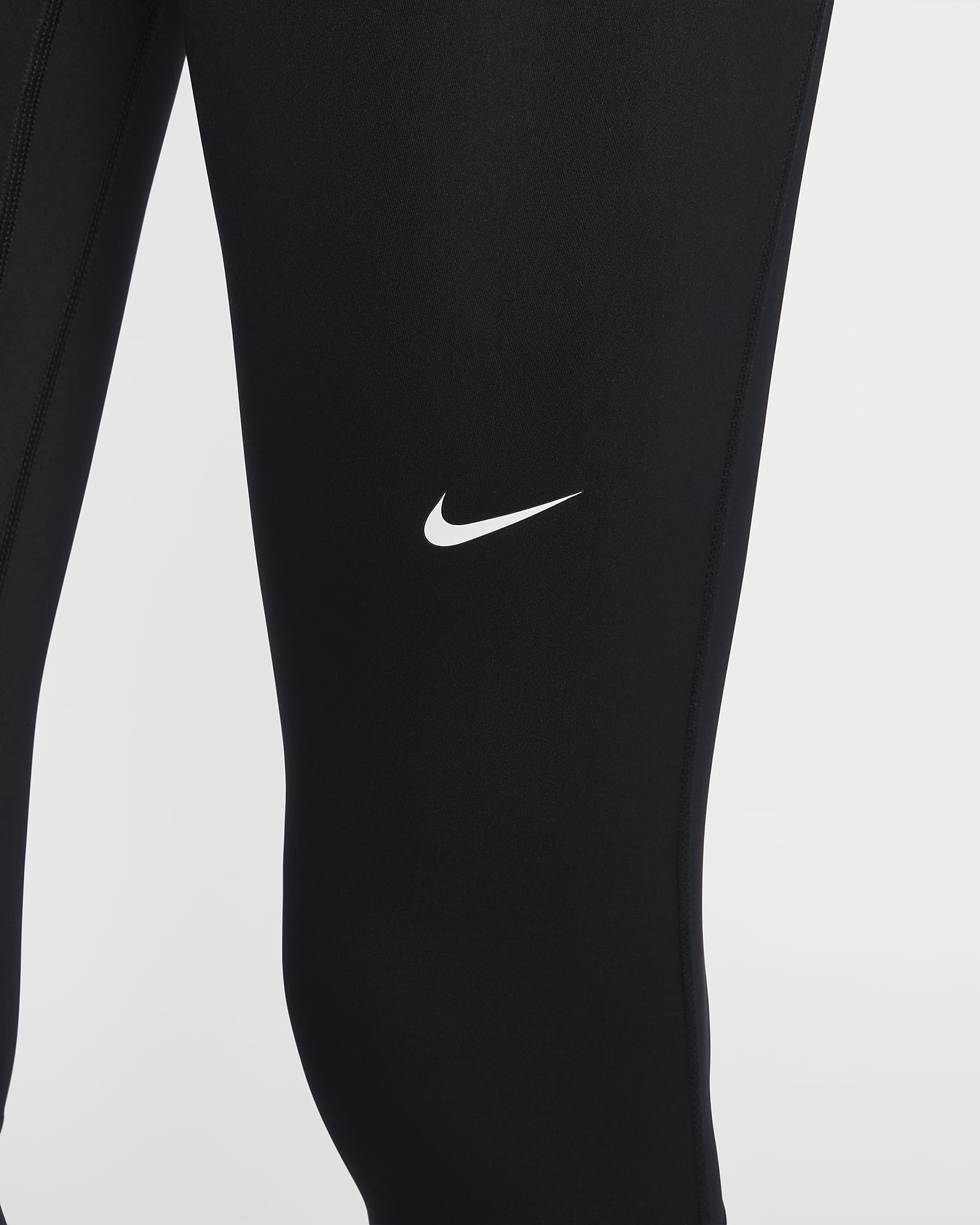 Nike Pro Women's Mid-Rise Leggings - Black/Lilac Bloom/White