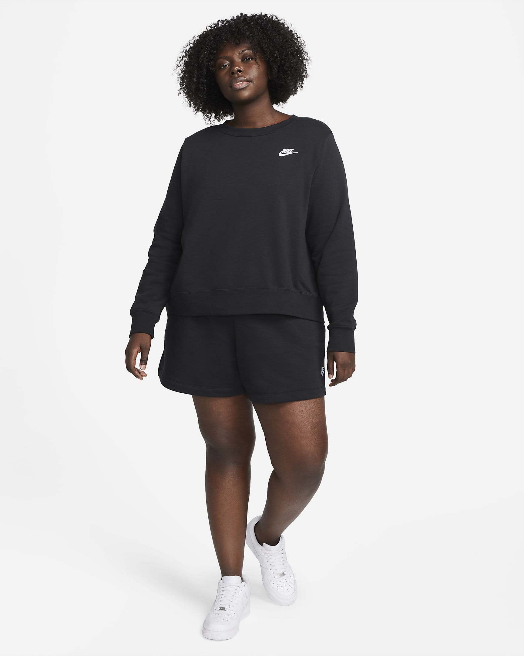 Nike Sportswear Club Fleece Women's Mid-Rise Shorts (Plus Size). Nike UK