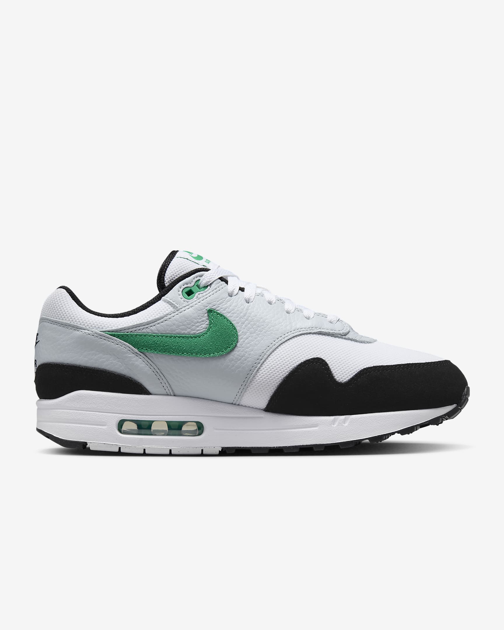 รองเท้าผู้ชาย Nike Air Max 1 - ขาว/Pure Platinum/ดำ/Stadium Green