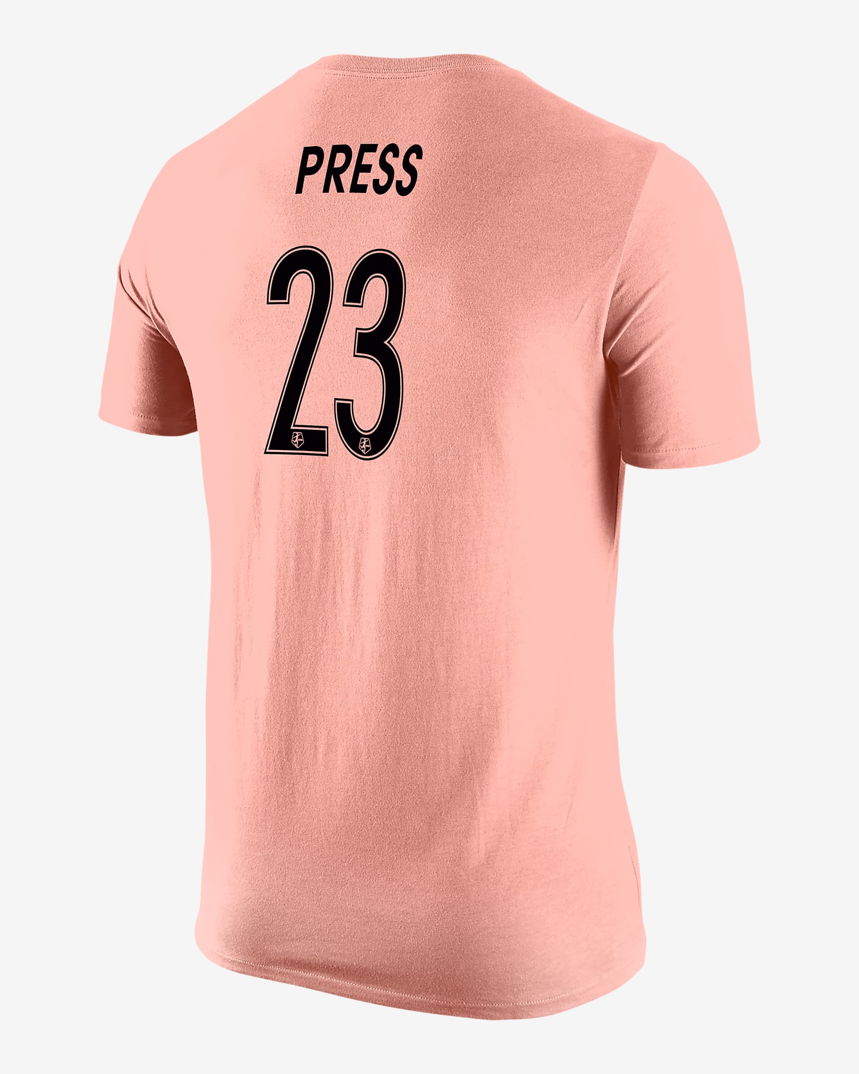 Christen Press Angel City FC Men's Nike NWSL T-Shirt - Bleached Coral