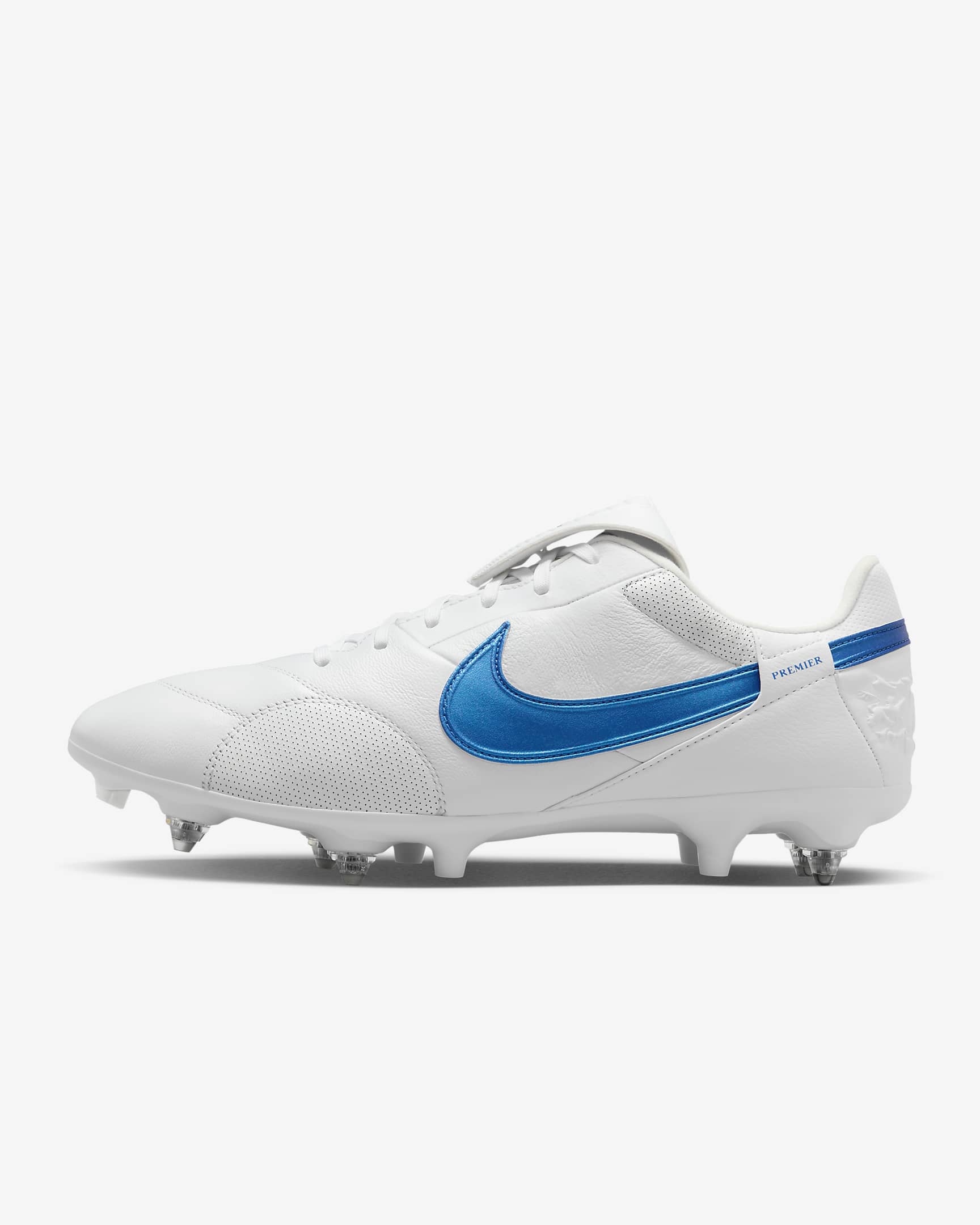 Nike Premier 3 Botas de fútbol de perfil bajo SG-Pro - Blanco/Signal Blue