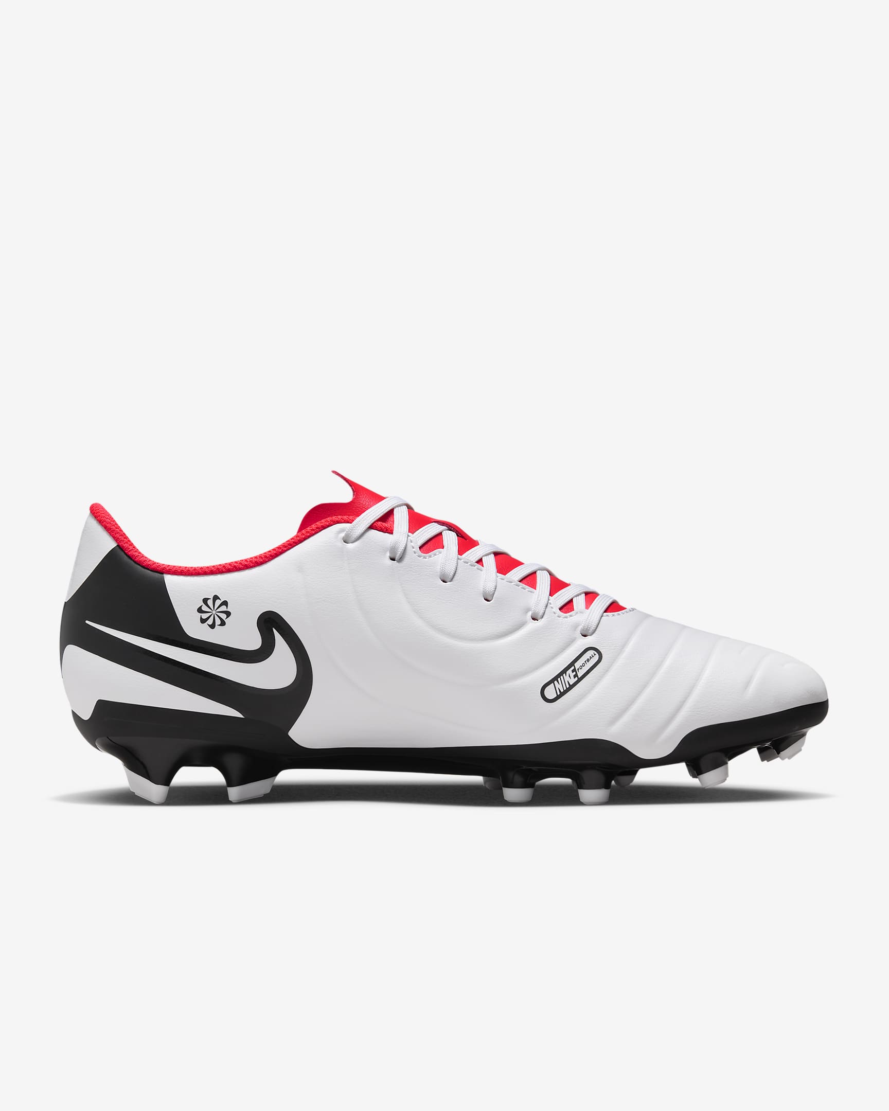 Nike Tiempo Legend 10 Club Multi-Ground Low-Top Football Boot - White/Bright Crimson/Black