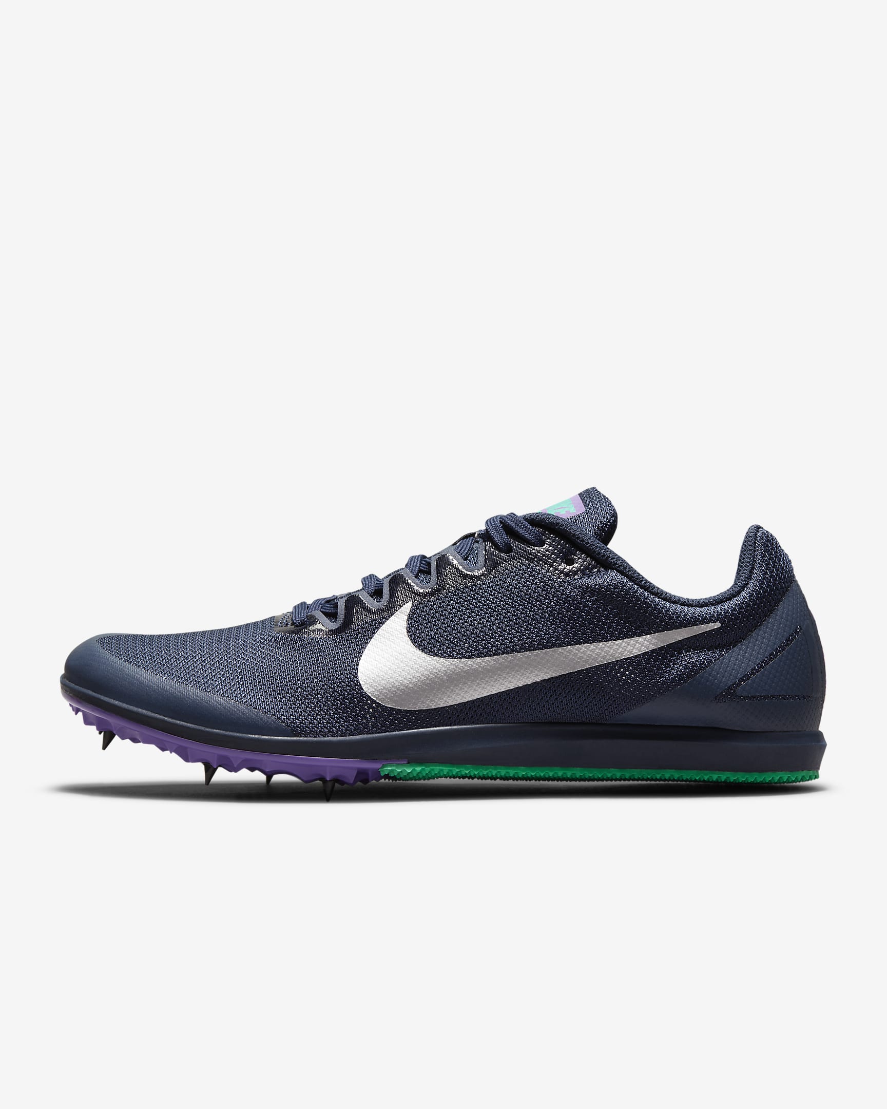 Nike Zoom Rival D 10 Athletics Distance Spikes - Obsidian/Wild Berry/Clear Emerald/Metallic Silver